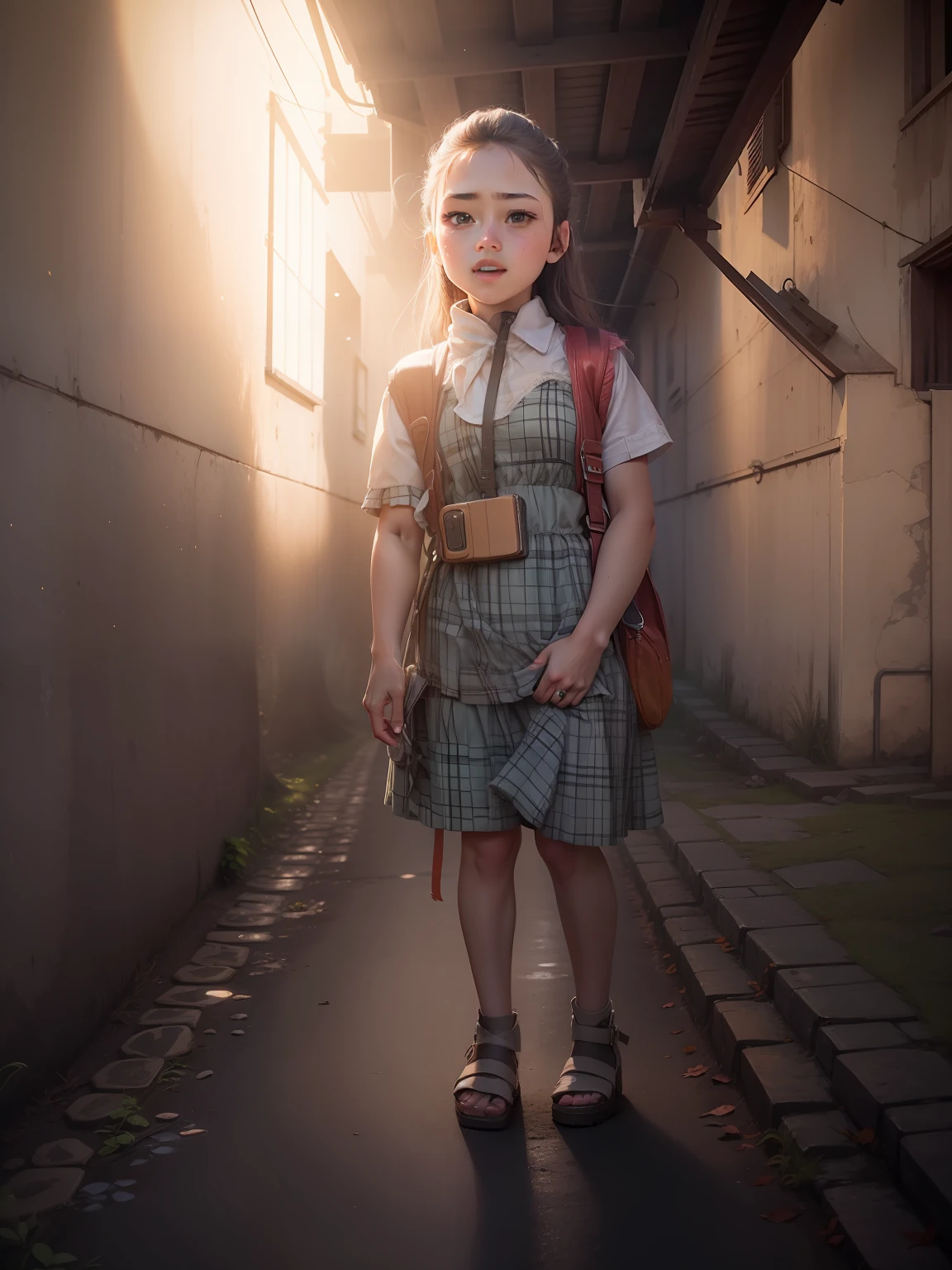 Full hd girl bauground si fi nature
