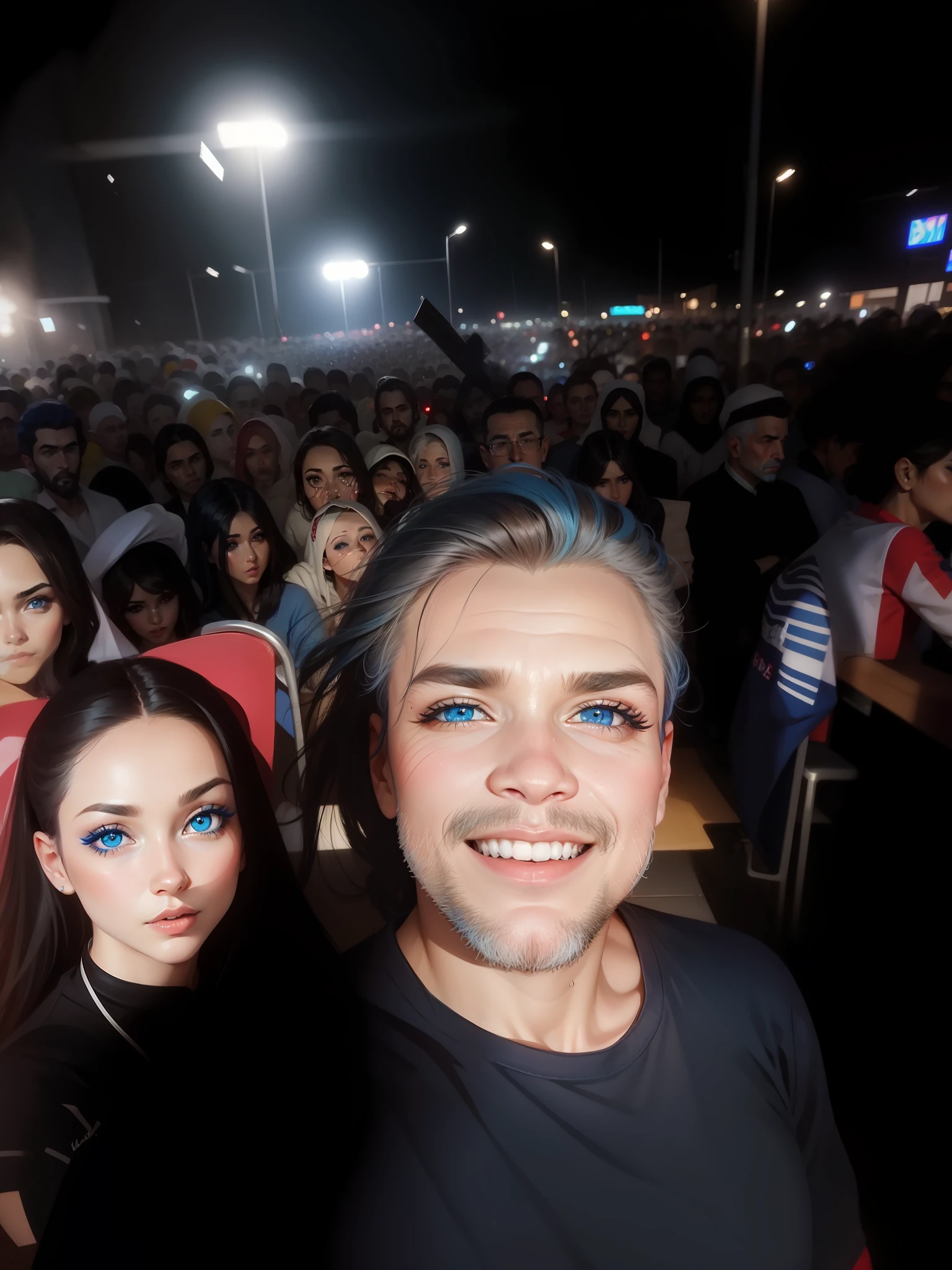 Linda com olho azul e lindo com olho azul