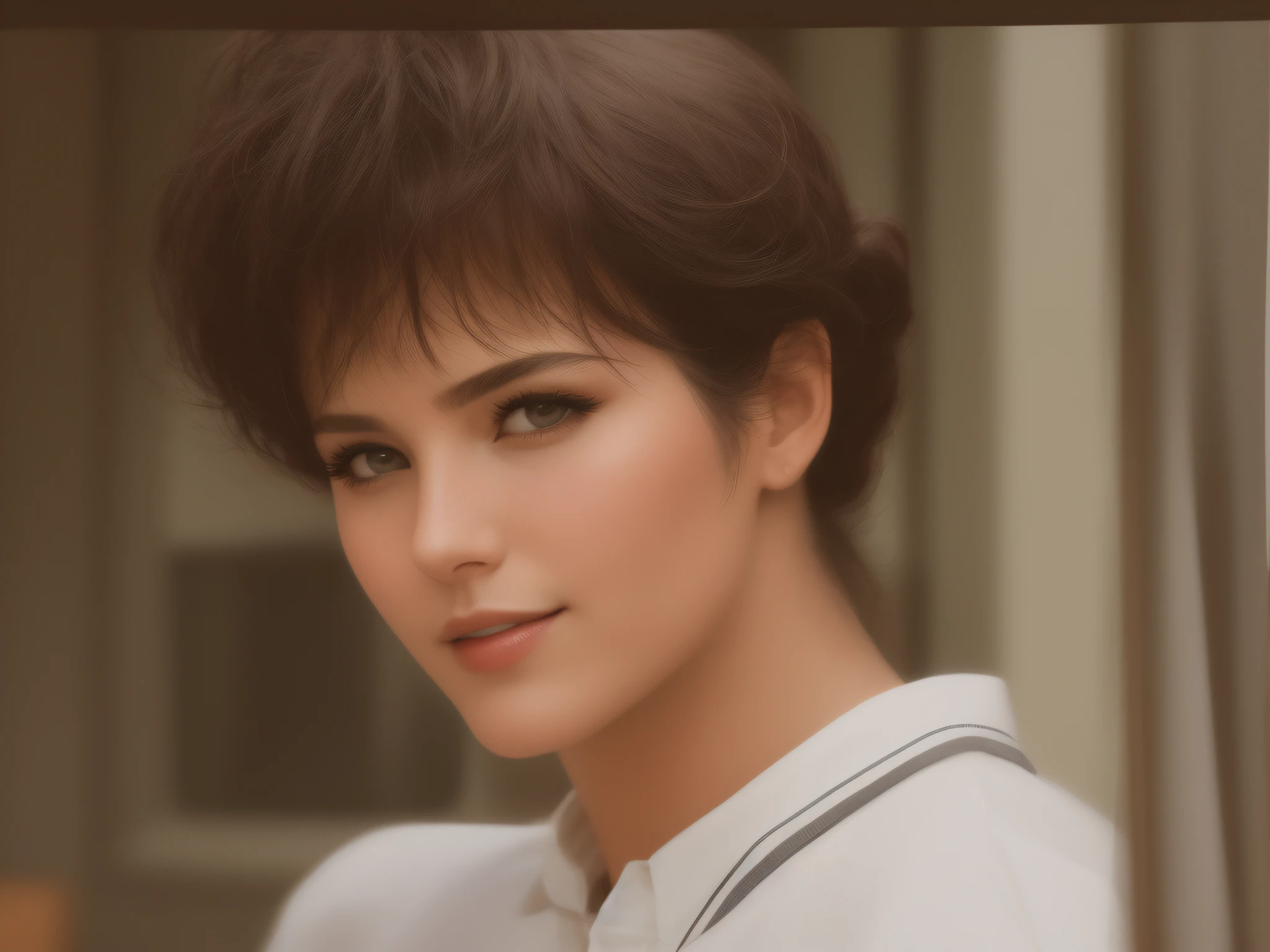 Reimagine as a woman. Make hair longer.