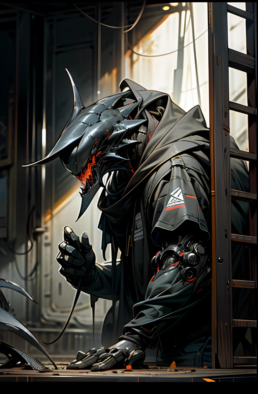 There is a black cat, who is looking at something, predator, The film "Predator", predator, The film "Predator", Zack Snyder, HQ 4K Phone Wallpaper, Sharp black skin, Shot from the movie "Predator", Blade, Johnny Silverhand, Poster shot, Cinematic. ", textless, Predator 2, profile shot, From the movie "Predator" 1987, Very sharp photoa