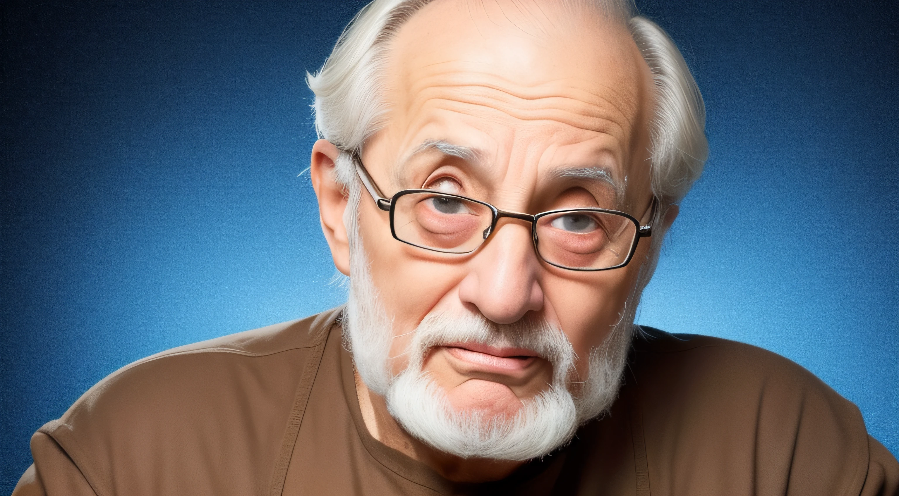 jewish old man with astonished face