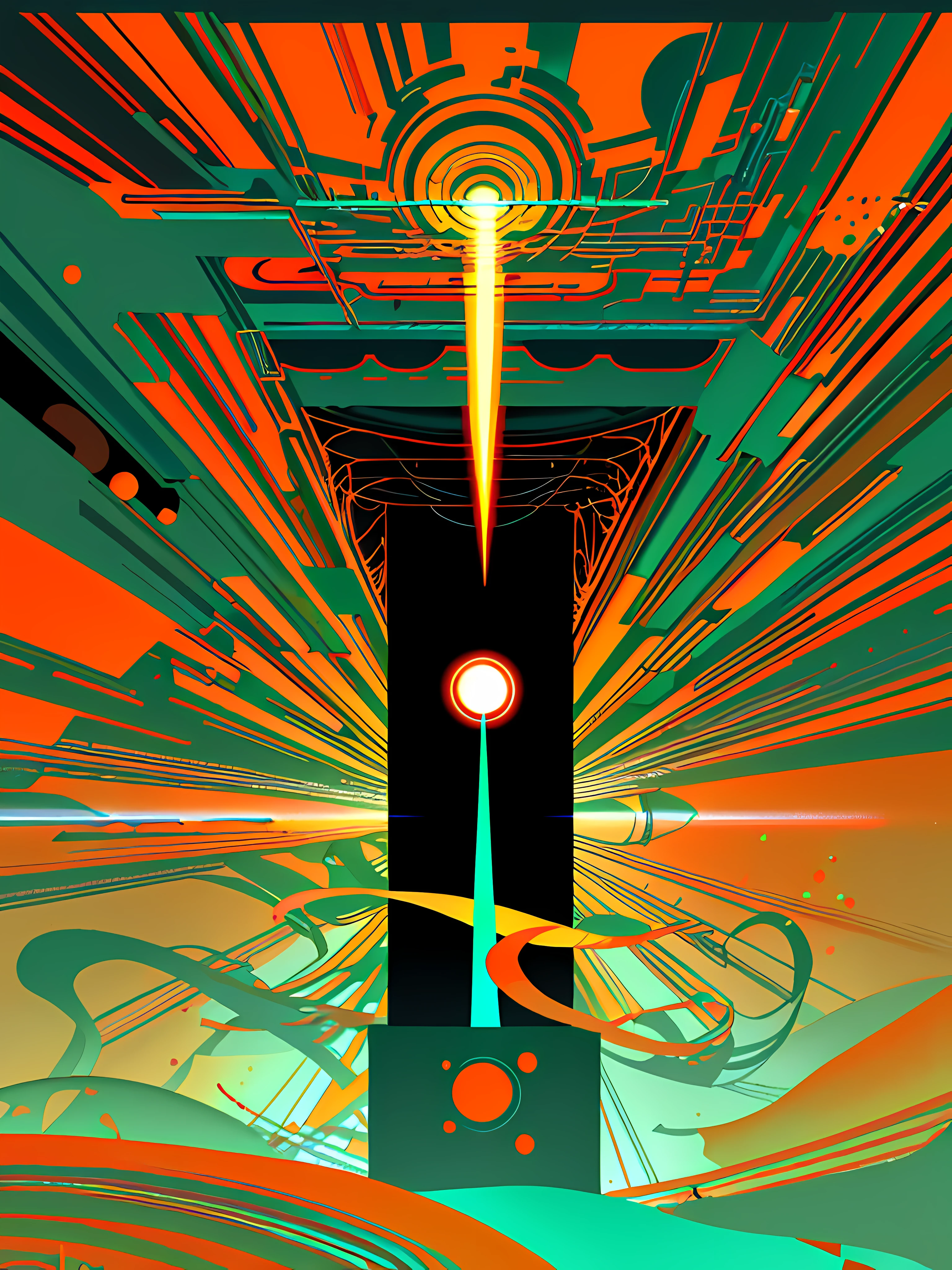 (blame! style abandoned tech landscape), (Zen, Amy Sol style), (like a tunnel that you follow to a tunnel of its own down a hollow in a cavern where the sun has never shone), (underground, dark, foggy, perilous, abandoned dystopian chamber, deeper than did ever plummet sound), (abstract anthro rabbit figure wearing bunny ears), cover art with light abstraction, abstract, simple vector art, contemporary Cybernetic art, color gradients, soft color palettes, layered forms, whimsical animation, style Ethereal abstract, 4K, --v6