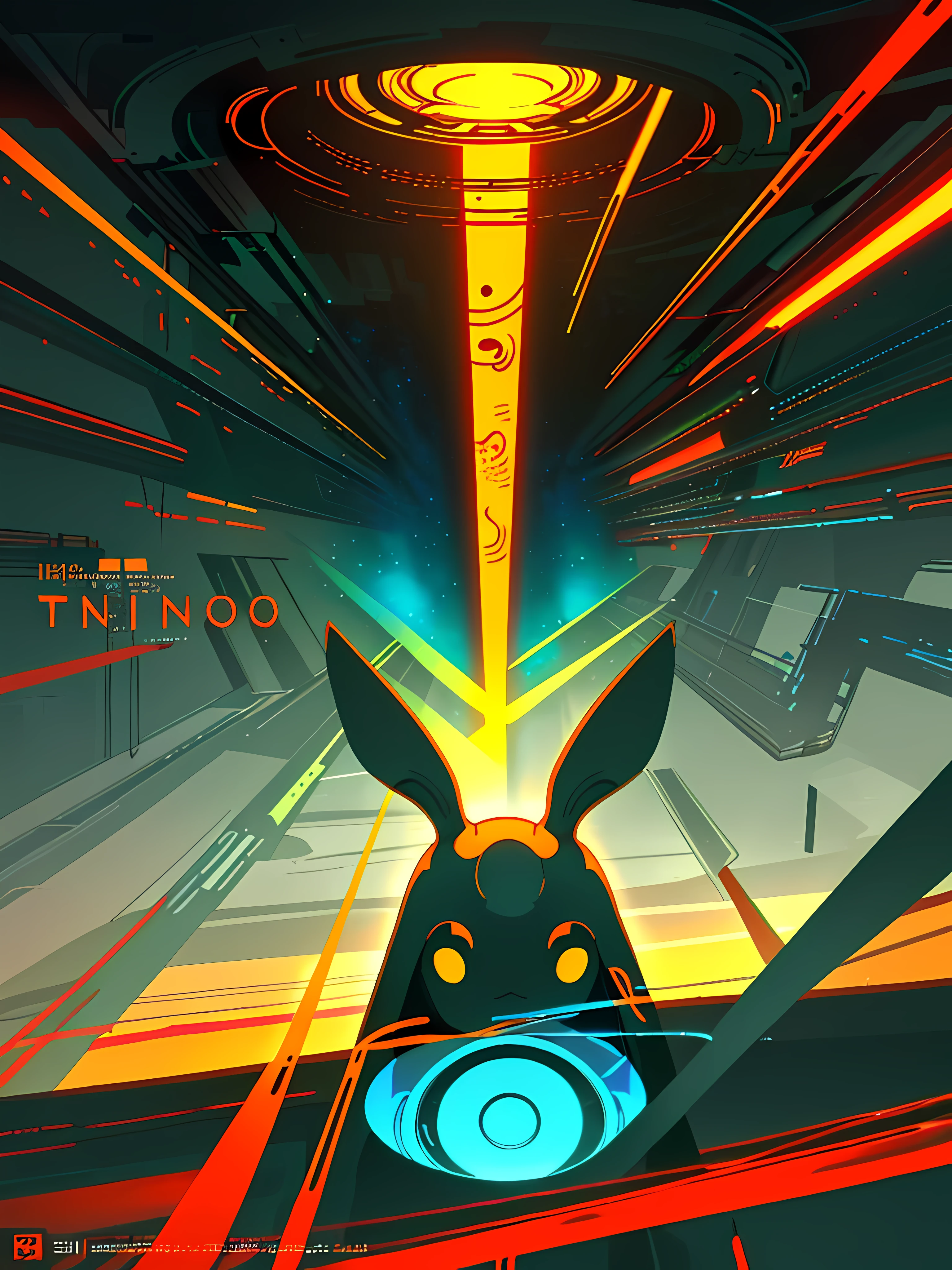 (blame! style abandoned tech landscape), (Zen, Amy Sol style), (like a tunnel that you follow to a tunnel of its own down a hollow in a cavern where the sun has never shone), (underground, dark, foggy, perilous, cybernetic city magick), (abstract anthro rabbit figure wearing bunny ears), cover art with light abstraction, abstract, simple vector art, contemporary Cybernetic art, color gradients, soft color palettes, layered forms, whimsical animation, style Ethereal abstract, 4K, --v6