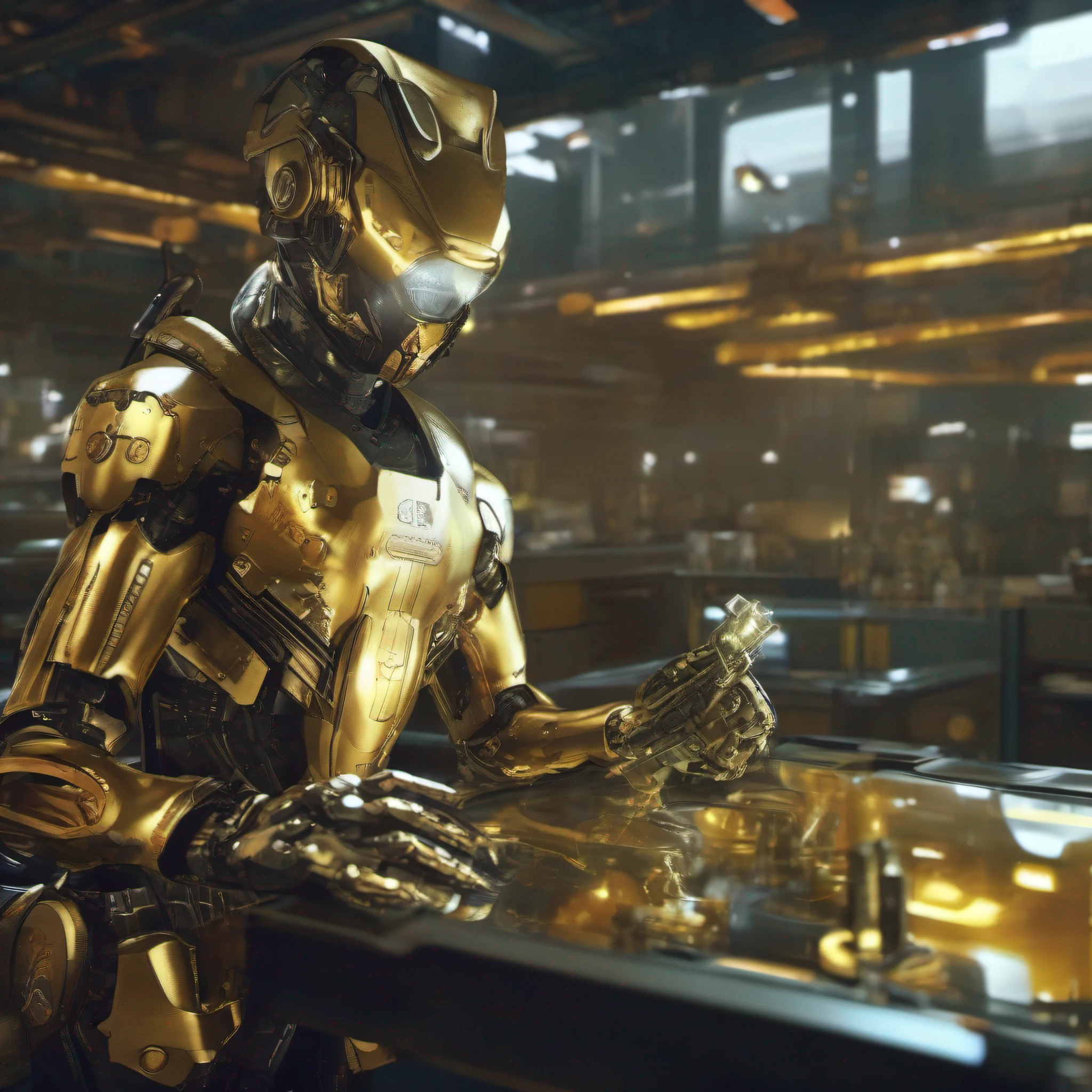 Deus Ex Human Revolution, Digital Glitch Effect, (Poster:1.6), poster on wall, Movie poster, smoking, ((tilt shift)), ((Industrial robots on the assembly line)) ((American patriotism)), ((Digital Pixel Koi Carp)), (((high-tech interior style and futurism))), (((Highly detailed face))), (((Yggdrasil))) ((Ultra-detailed face and skin texture)), intricately-detailed, fine details, hyper-detailing, ray traced, sub-surface Scattering, Diffused soft lighting, Shallow depth of field,