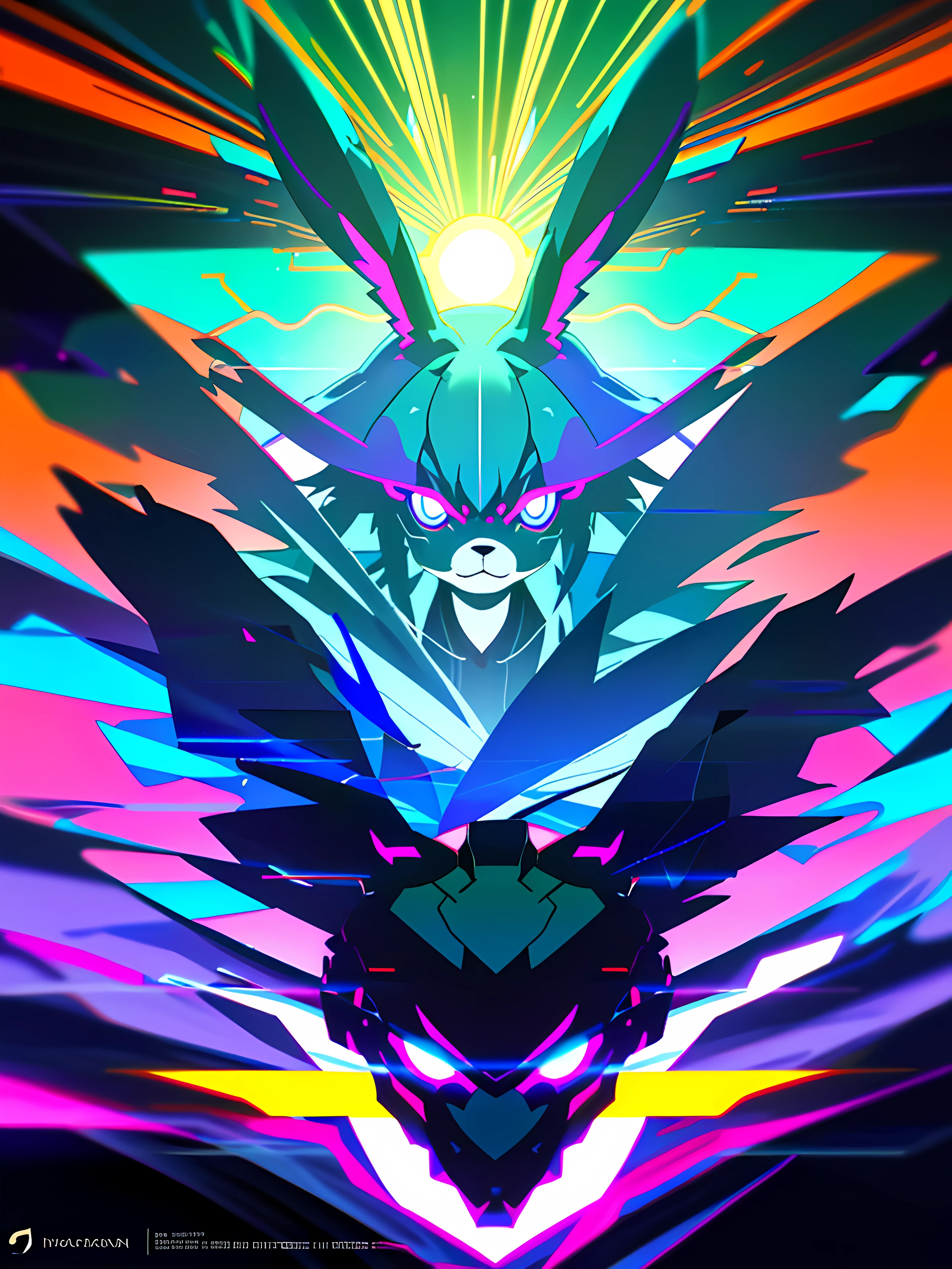 (blame! style abandoned tech landscape), (Zen, Amy Sol style), (like a tunnel that you follow to a tunnel of its own down a hollow in a cavern where the sun has never shone), abstract anthro rabbit figure wearing bunny ears, a blue anthro furry kemono rabbit, (vast decrepit scenery:1.2) blame! style, furry azure blue bunny rabbit in a purple shirt with a black background, blue anthropomorphic bunny rabbit, with glowing eyes, anthro portrait, head-on portrait, nightmarish illustration, glowing eyes everywhere, intense eye contact, hybrid human / anthro, electrixbunny, rabbit anthro portrait, ((portrait)), bunnypunk, weirdcore voidpunk fursona, wearing bunny ears, cover art with light abstraction, abstract, simple vector art, contemporary Cybernetic art, color gradients, soft color palettes, layered forms, whimsical animation, style Ethereal abstract, 4K, --v6