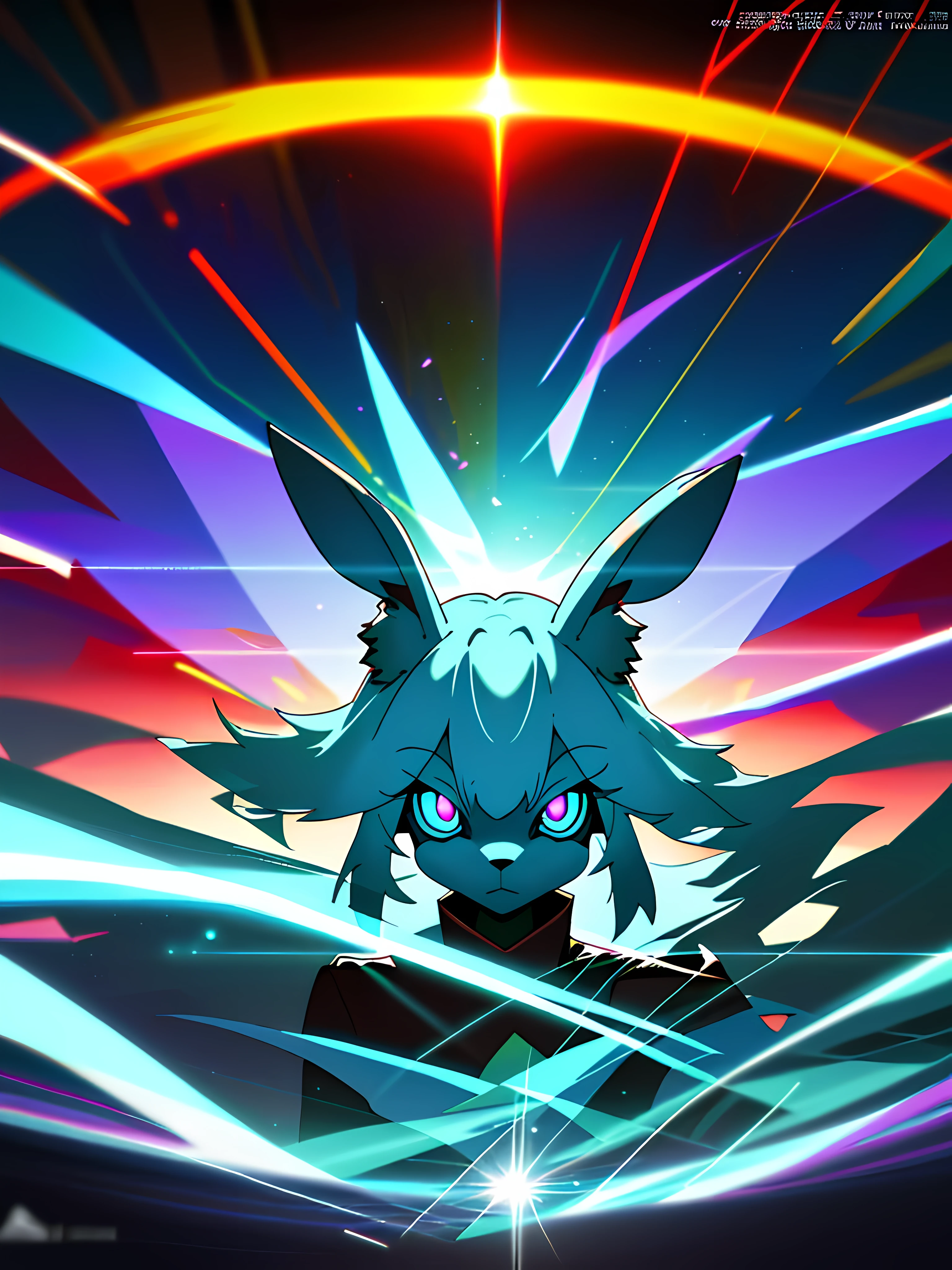 (blame! style abandoned tech landscape), (Zen, Amy Sol style), (like a tunnel that you follow to a tunnel of its own down a hollow in a cavern where the sun has never shone), abstract anthro rabbit figure wearing bunny ears, a blue anthro furry kemono rabbit, (vast decrepit scenery:1.2) blame! style, furry azure blue bunny rabbit in a purple shirt with a black background, blue anthropomorphic bunny rabbit, with glowing eyes, anthro portrait, head-on portrait, nightmarish illustration, glowing eyes everywhere, intense eye contact, hybrid human / anthro, electrixbunny, rabbit anthro portrait, ((portrait)), bunnypunk, weirdcore voidpunk fursona, wearing bunny ears, cover art with light abstraction, abstract, simple vector art, contemporary Cybernetic art, color gradients, soft color palettes, layered forms, whimsical animation, style Ethereal abstract, 4K, --v6
