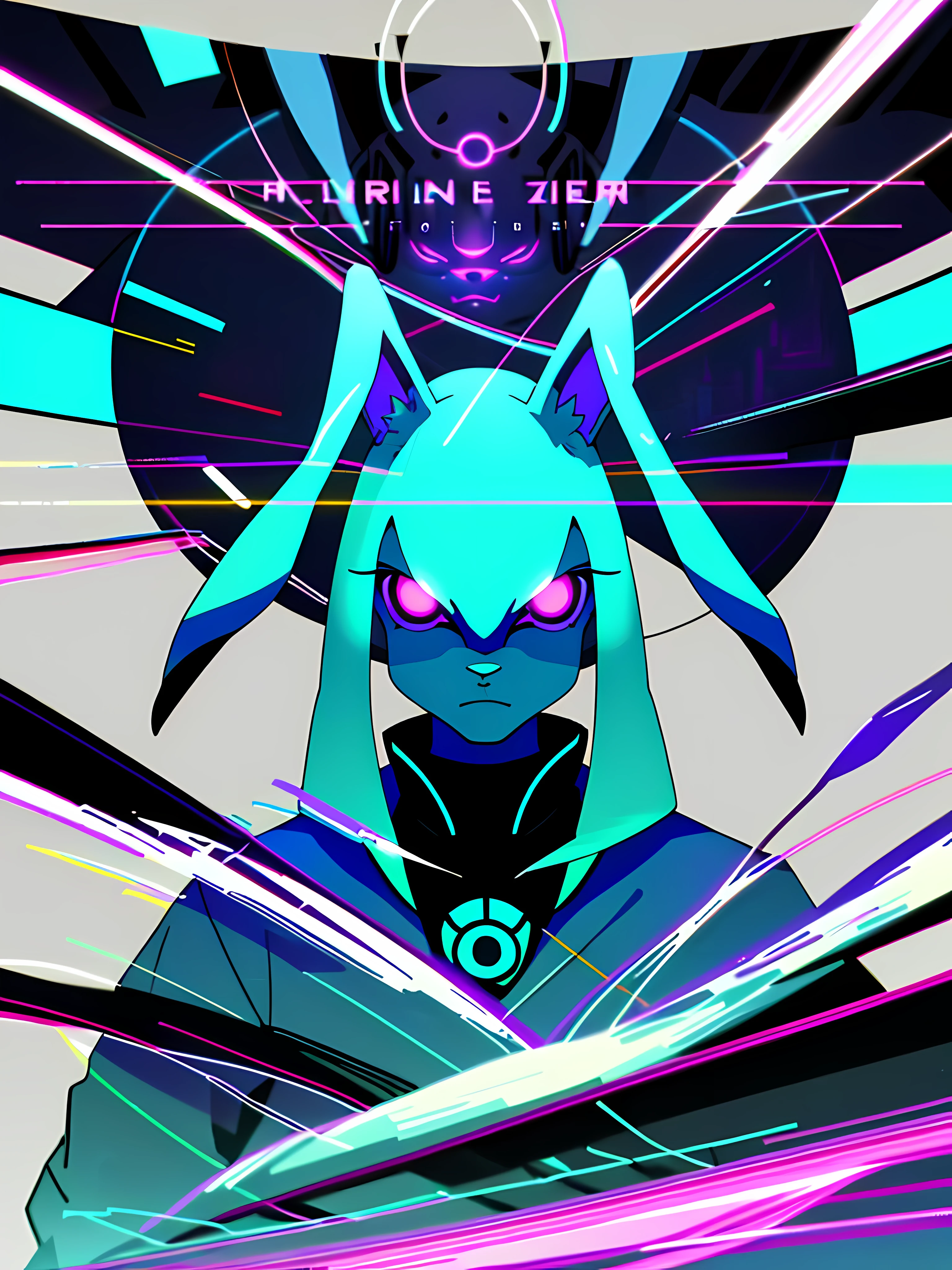 (blame! style abandoned tech landscape), (Zen, Amy Sol style), (like a tunnel that you follow to a tunnel of its own down a hollow in a cavern where the sun has never shone), a blue anthro furry kemono rabbit, (vast decrepit scenery:1.2) blame! style, furry azure blue bunny rabbit in a purple shirt with a black background, blue anthropomorphic bunny rabbit, with glowing eyes, anthro portrait, head-on portrait, nightmarish illustration, glowing eyes everywhere, intense eye contact, hybrid human / anthro, electrixbunny, rabbit anthro portrait, ((portrait)), bunnypunk, weirdcore voidpunk fursona, wearing bunny ears, cover art with light abstraction, abstract, simple vector art, contemporary Cybernetic art, color gradients, soft color palettes, layered forms, whimsical animation, style Ethereal abstract, 4K, --v6