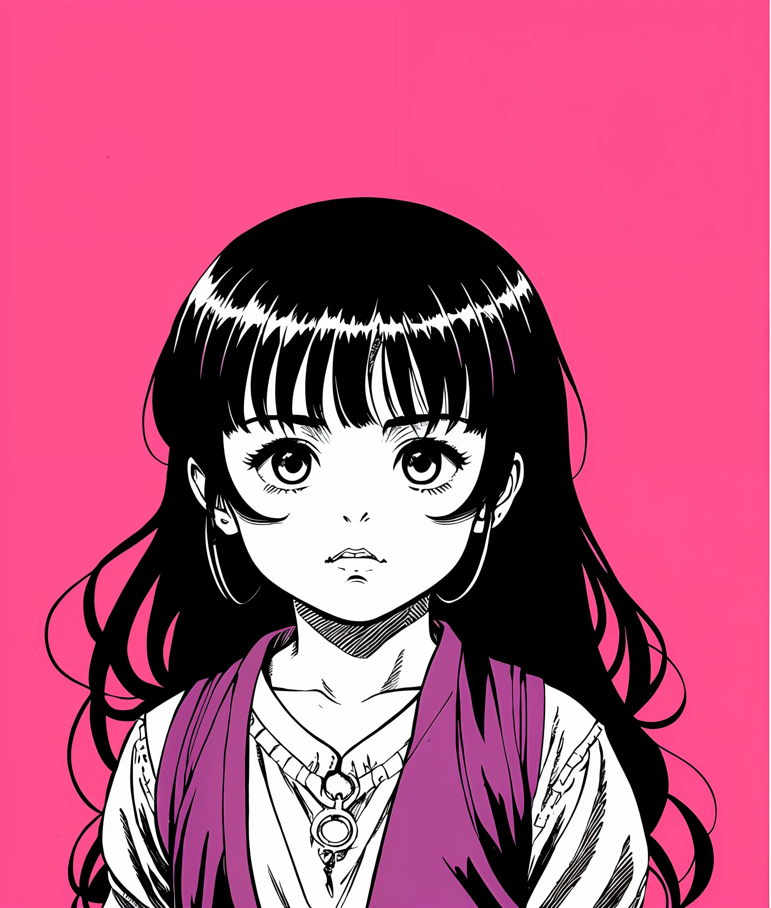 Kentaro Miura artstyle illustration of a little girl