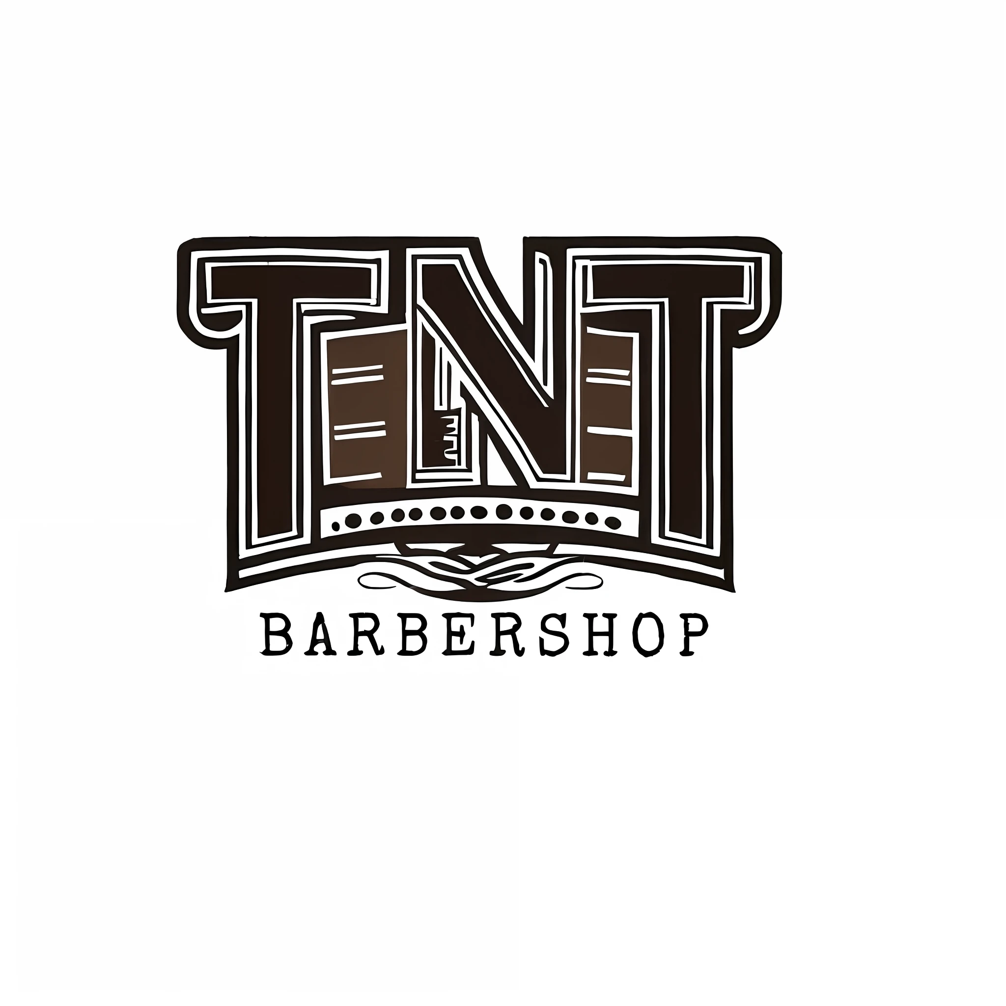 um close up de um logotipo para uma barbearia, tenet, Directed by: Ben Thompson, Directed by: Tom Wänerstrand, Directed by: Jan Tengnagel, design de logotipo, professional unique master piece, toldo, 🎨🖌️, Directed by: Artur Tarnowski, Directed by: Ni Yuanlu, Directed by: Terese Nielsen, Trendsetter, Tn, Baerd Puro