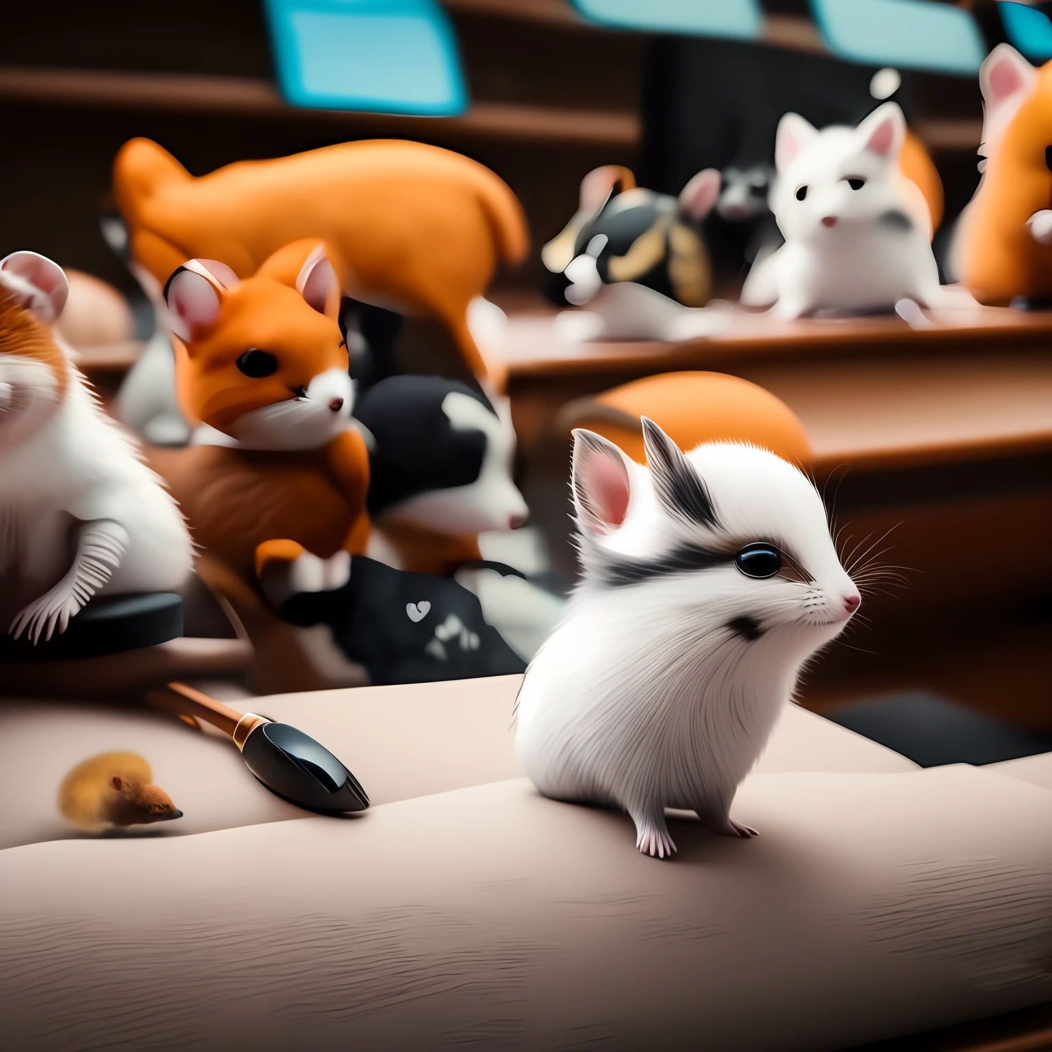 Small animals being interviewed、Job hunting