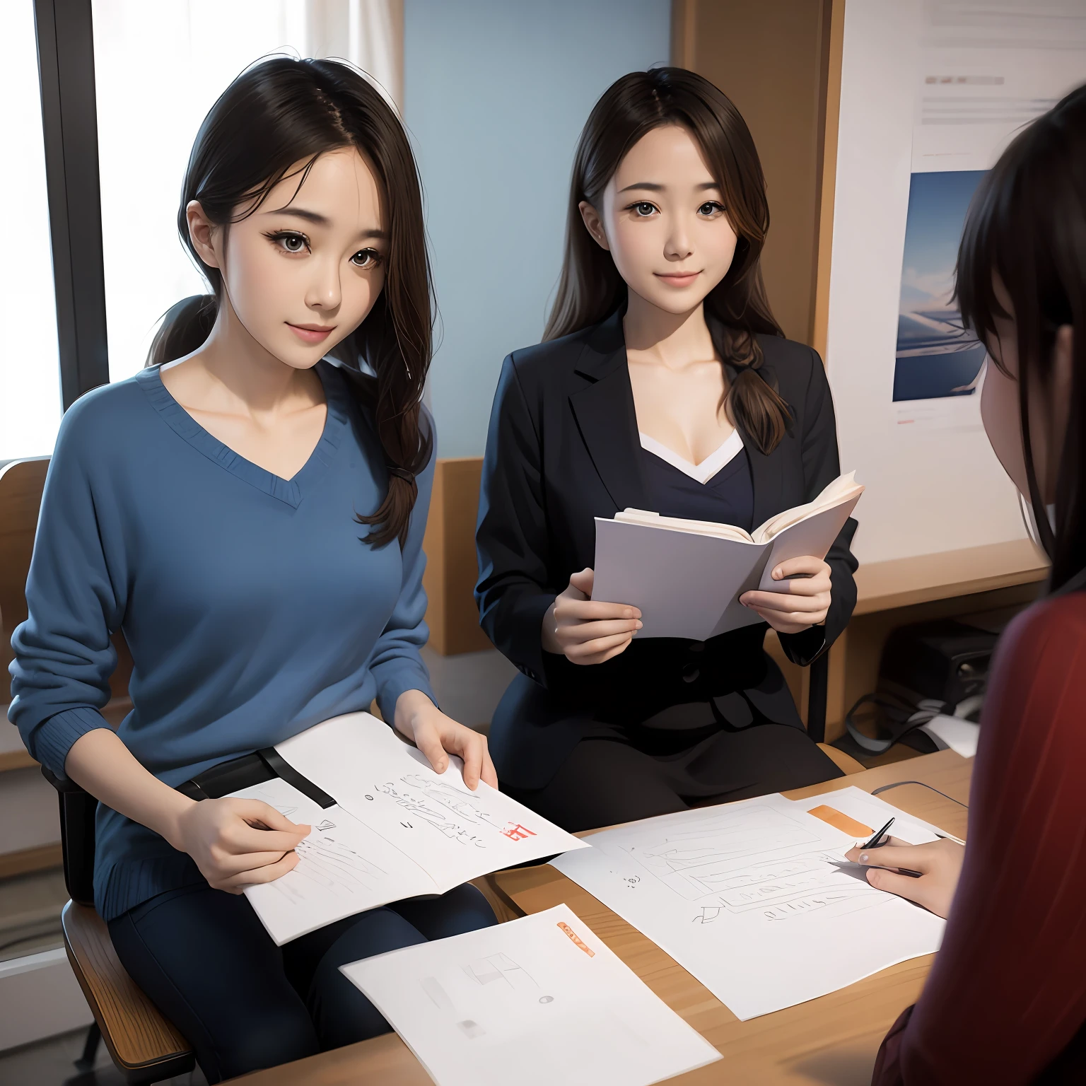 Job hunting students interviewed for the selection process、aquarelle --auto