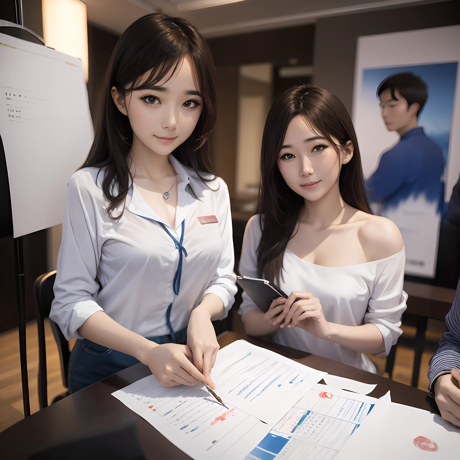 Job hunting students interviewed for the selection process、aquarelle --auto