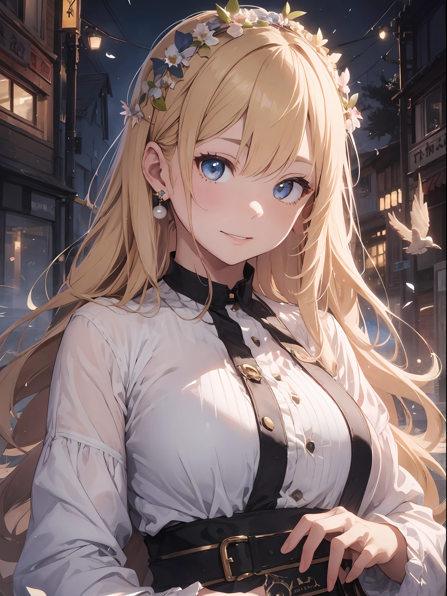 Delicate and masterpiece, beautiful details, colorful, fine details, detailed lips, intricate details, masterpiece, top quality, realistic, hyper detail, (glossy skin, sweaty: 1.4), absurdity, camera gaze, dynamic lighting, high resolution, sharp focus, depth of field, detailed eyes, sharp eyes, realistic eyes, the main character is a Japan girl, a beautiful girl with long blonde hair and clear eyes, By being reincarnated in another world, he was able to do magic and adventure. She was thrilled that she had become so cute that she looked at her face in the mirror and smiled. Her smile is expressed in intricate details and realistic descriptions, with words such as quality, image quality, detail, masterpieces, official art, masterpieces, masterpieces and details that are real. Her face is a human body based on human anatomy, and the fingers of her hands have not lost their shape. Her eyes are attractive, with a vivid blue color.
She was also interested in otherworldly outfits, trying on colorful dresses and accessories. She chose what looked good on her and showed off her fashion sense. She wore a white lace dress with a pink ribbon and a floral ornament on her head. She wore a pearl necklace around her neck and pierced her ears. She wore white gloves on her hands and white socks and pink shoes on her feet. She wore a small heart-shaped brooch on her chest. She had feathers on her back and looked like an angel.
She was also fascinated by otherworldly magic, so she picked up a spellbook and a wand to try out magic. She used the magic of attributes such as fire, water, and wind to create fireworks, bubbles, and balloons in the air. She cast a spell she learned from the spellbook and released a glowing ball from her wand. She waved her wand and painted colorful patterns and letters in the air. She pointed to her wand and moved small animals and dolls. She threw her wand and caught it in the air.
She was also obsessed with otherworldly adventures, expl