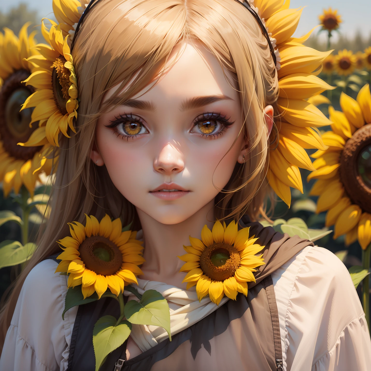 Girl Sunflower eyes