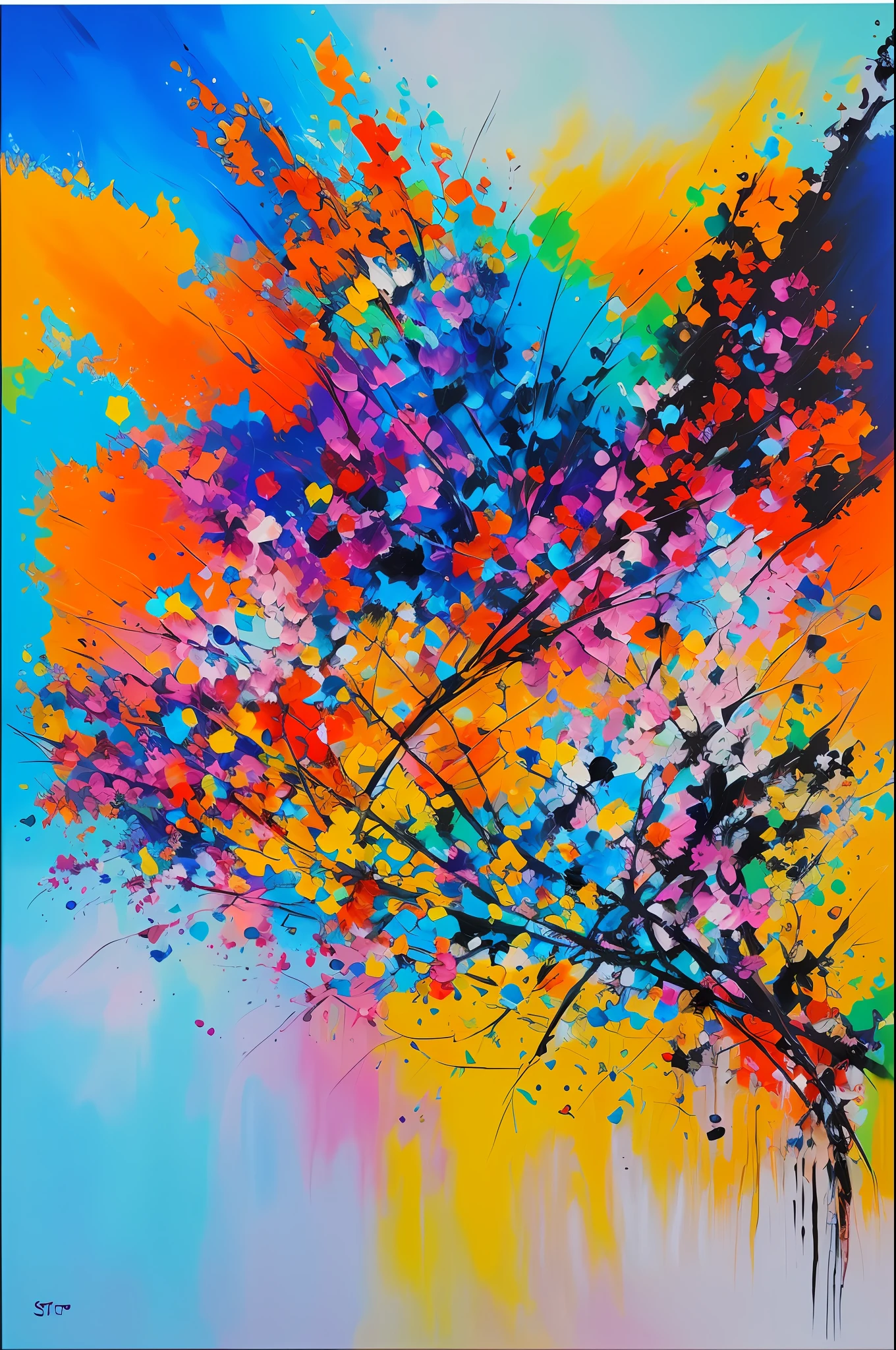 abstract art acrylic painting --auto --s2