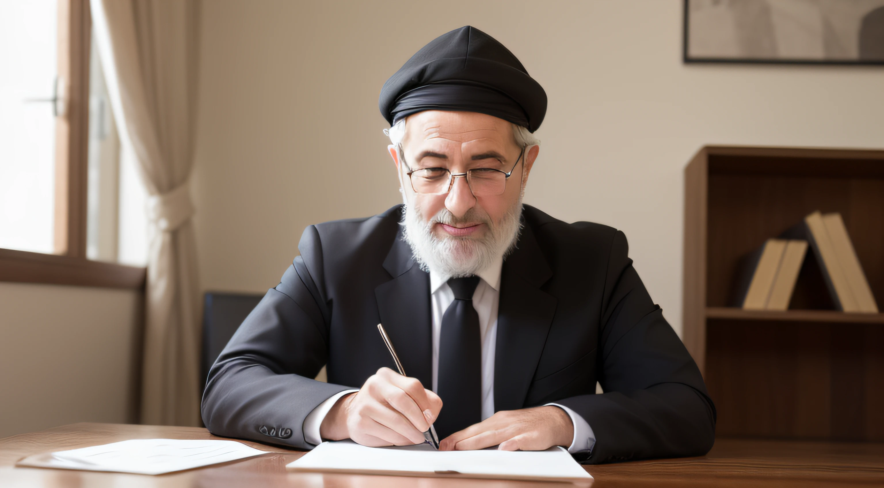 jewish man working