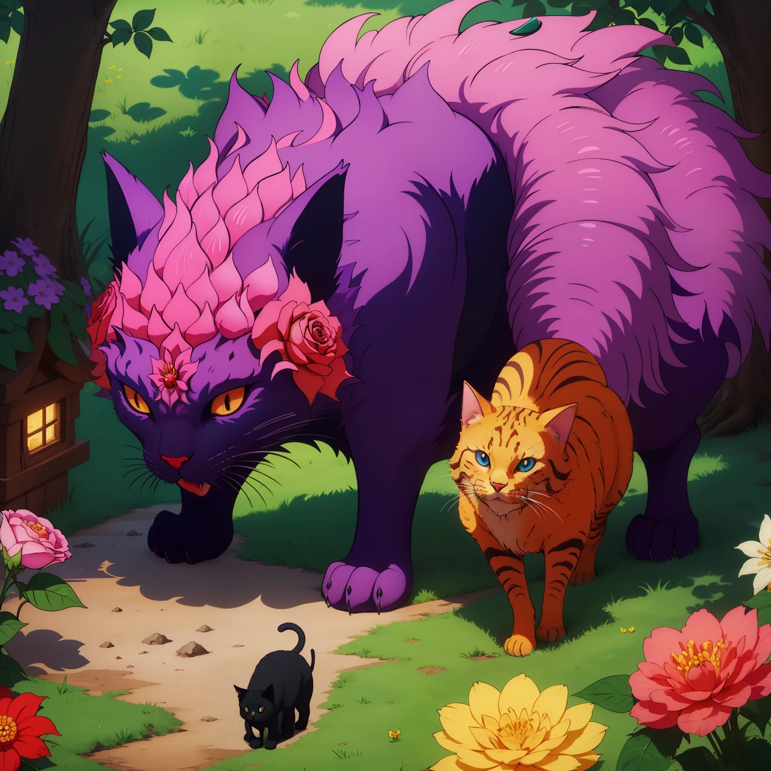 Mythical monsters：1.2，fanciful，Flower cat：0.1，Down