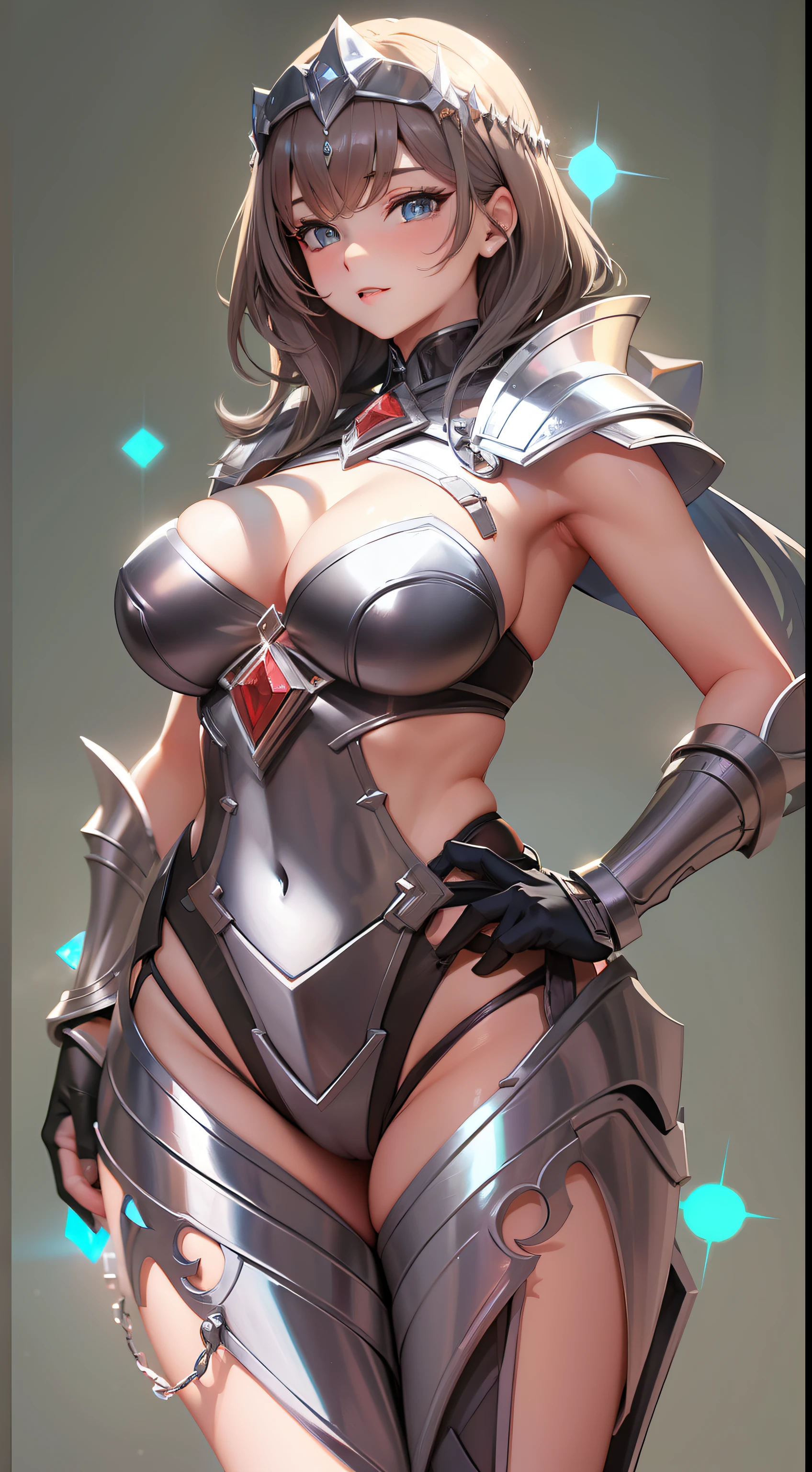Hot Sexy girl wear Mining Bikini Armor With Diamond Aura Full Body