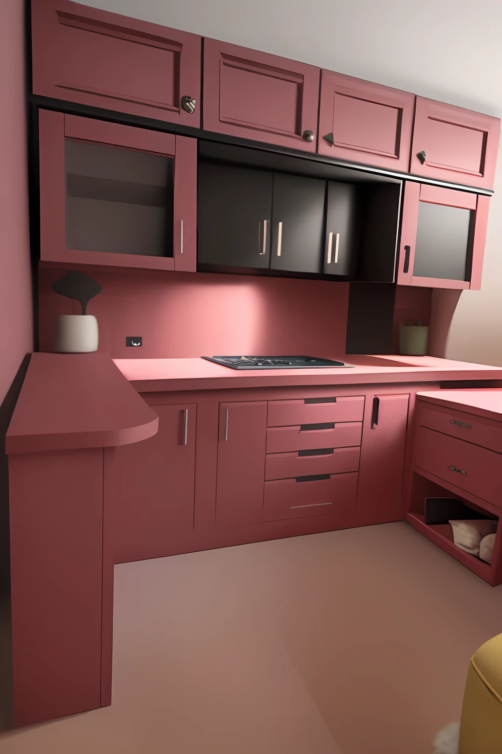Muebles pintado solamente de 2 variaciones de rosado