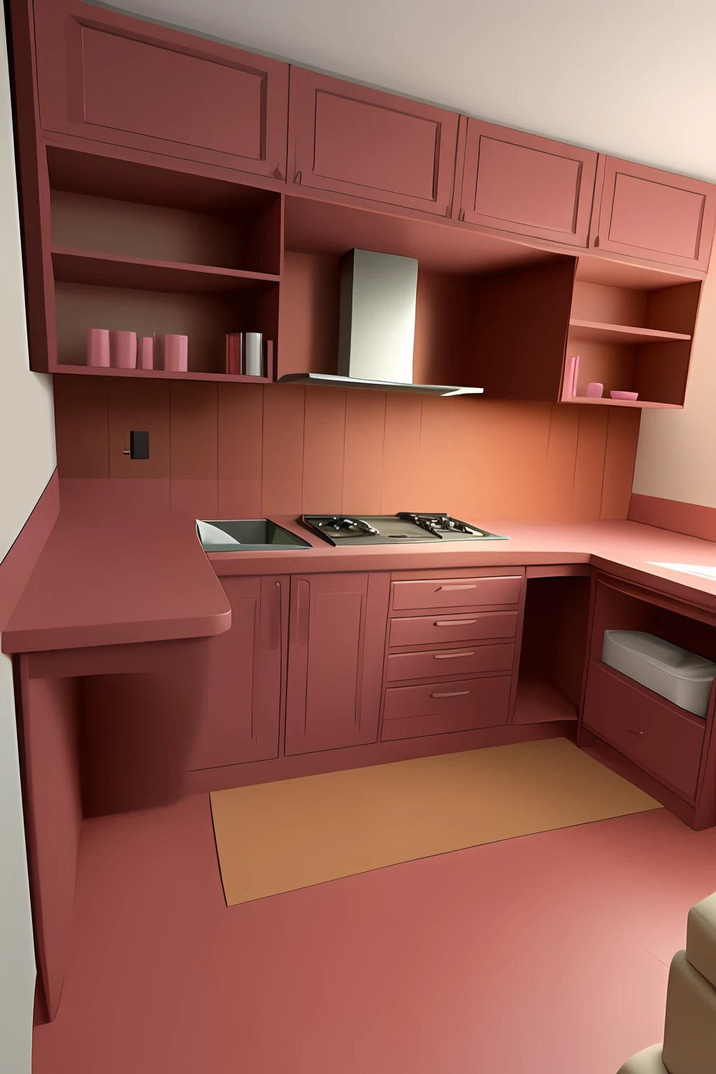 Muebles pintado solamente de 2 variaciones de rosado