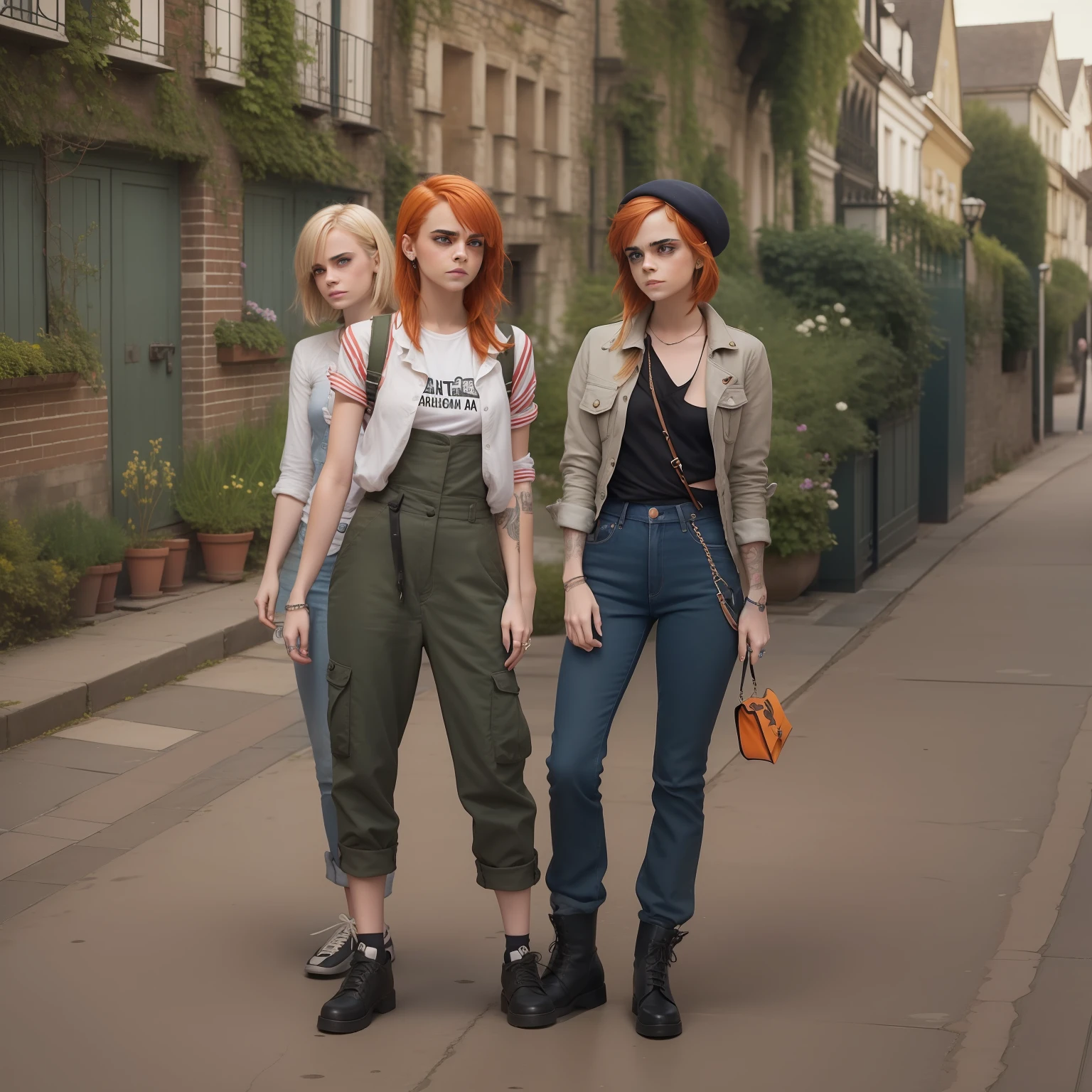 Ein Foto von drei Frauen, Emma Watson, Cara Delevingne, Hayley Williams