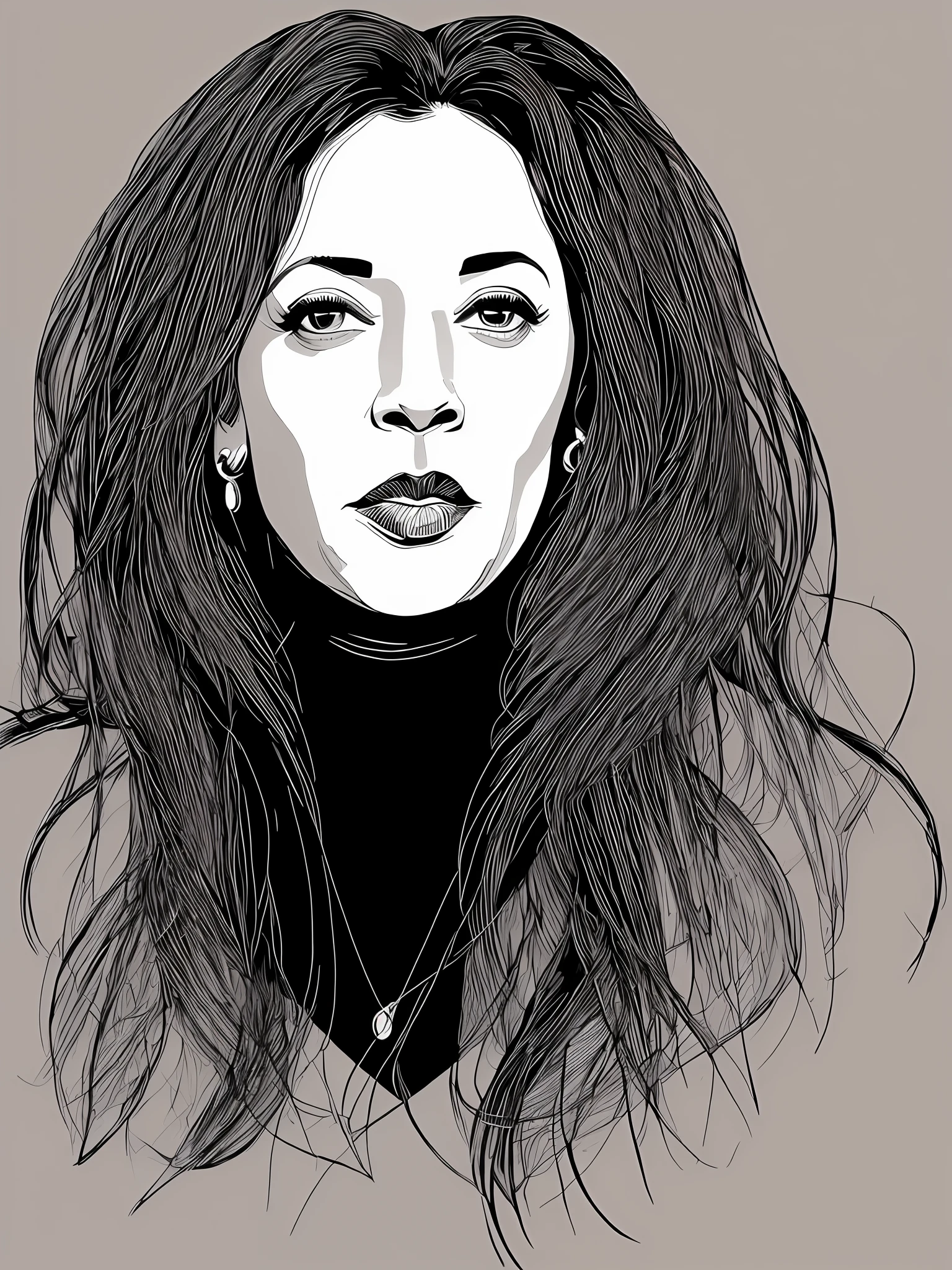 estilo single line art, kamala Harris, su oficina
