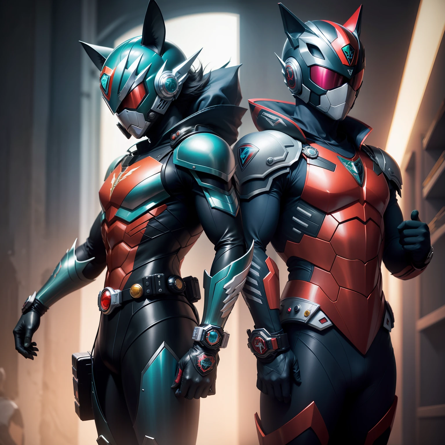 "Um jovem de 18 anos com poderes de um Kamen Rider em forma de raposa realizando seus desejos"