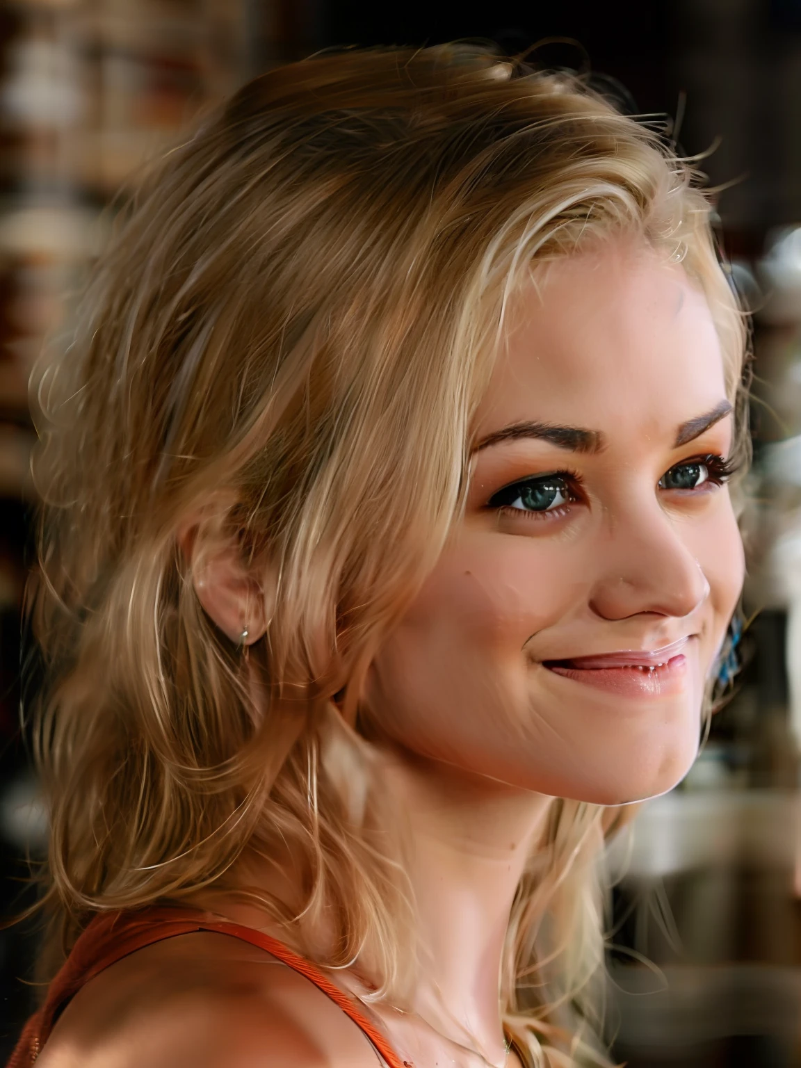 ((realism)), extremely high quality RAW photograph, detailed background, intricate, Exquisite details and textures, highly detailed, Photo of (Yvonne Strahovski) on the red carpet, looking over shoulder to camera, smile, Looking behind the camera, ultra detailed photograph, warm lighting, artstation, 4k, sharp focus, high resolution, detailed skin, detailed eyes, 8k uhd, dslr, low harsh lighting, high quality, film grain, Fujifilm XT3,