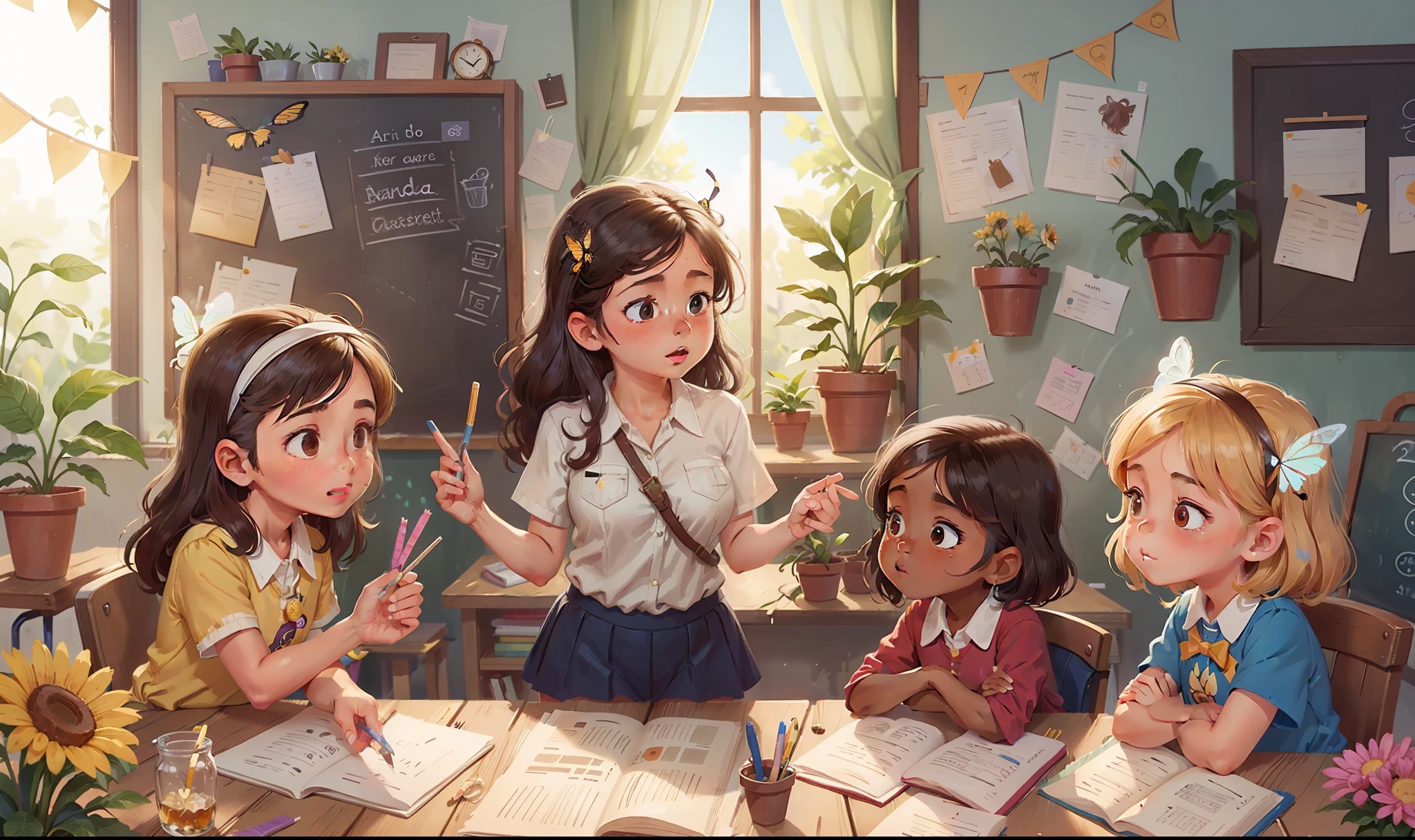 The teacher loved the idea and suggested that little Isabela invite her classmates to help her build the butterfly garden and the bee garden.