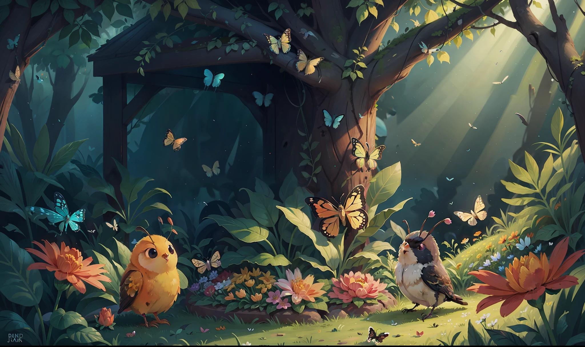 The flowers attracted many other insects and birds, Making space even more magical.