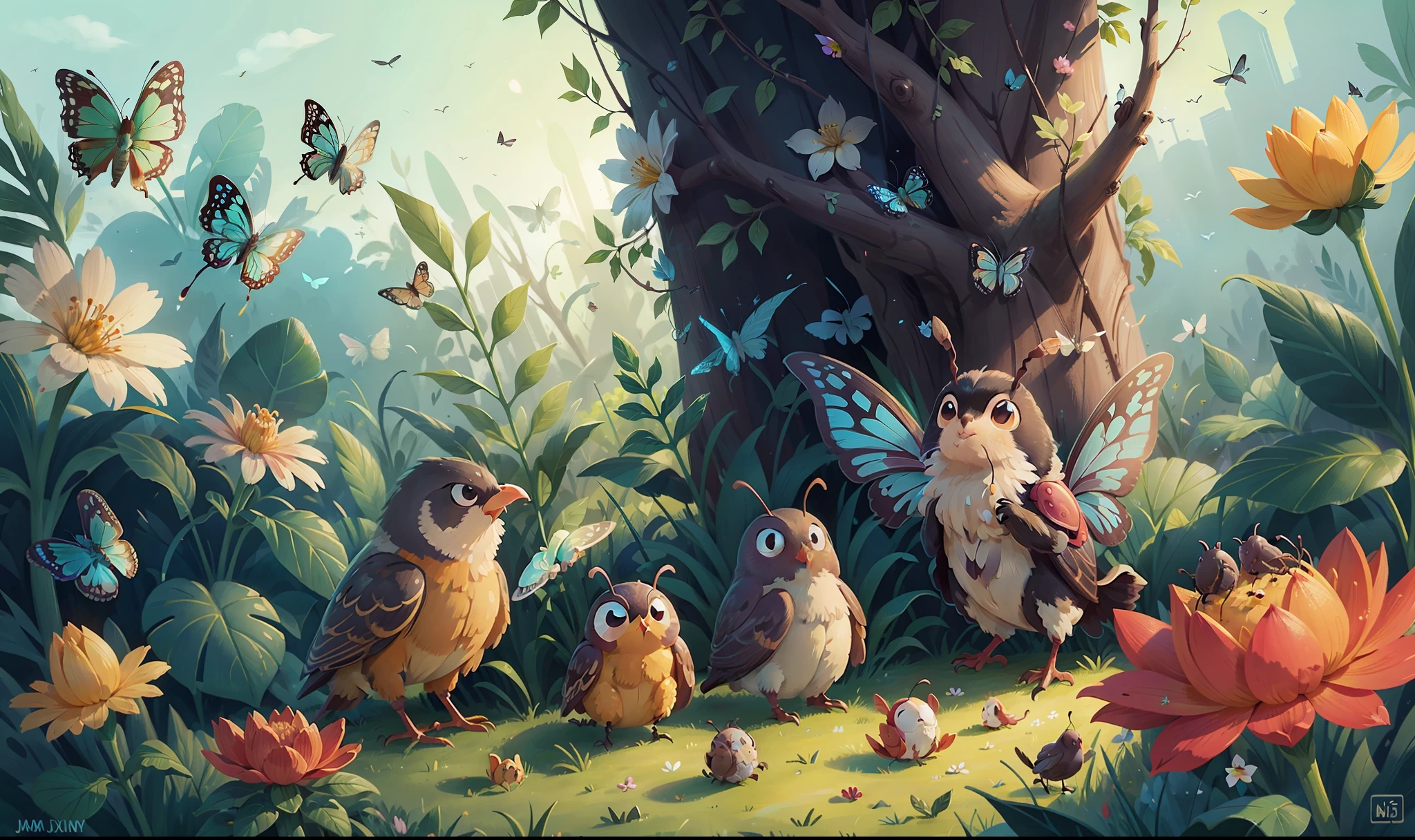 The flowers attracted many other insects and birds, Making space even more magical.