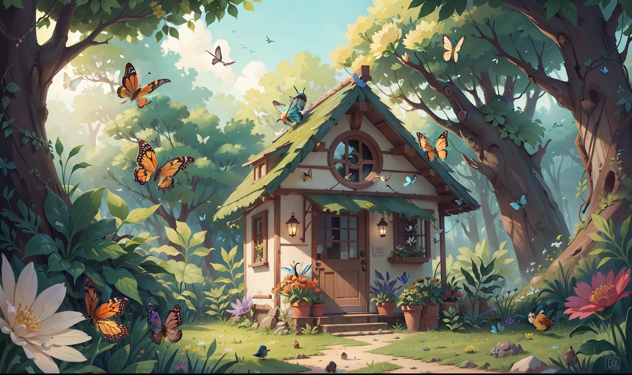 The flowers attracted many other insects and birds, Making space even more magical.