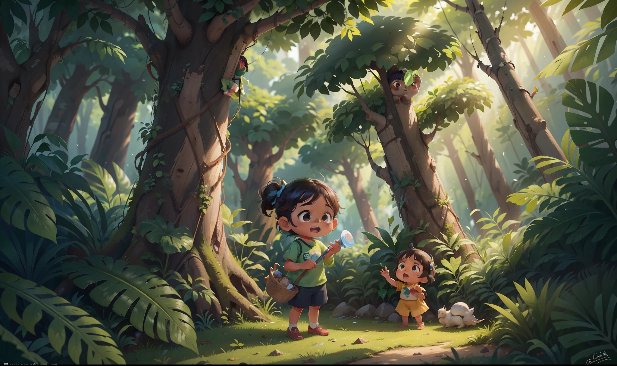 E assim, a pequena Isabela continuou sendo uma defensora da natureza, Showing children how to take care of the environment and protect nature, making the world a greener and hope-filled place for future generations.