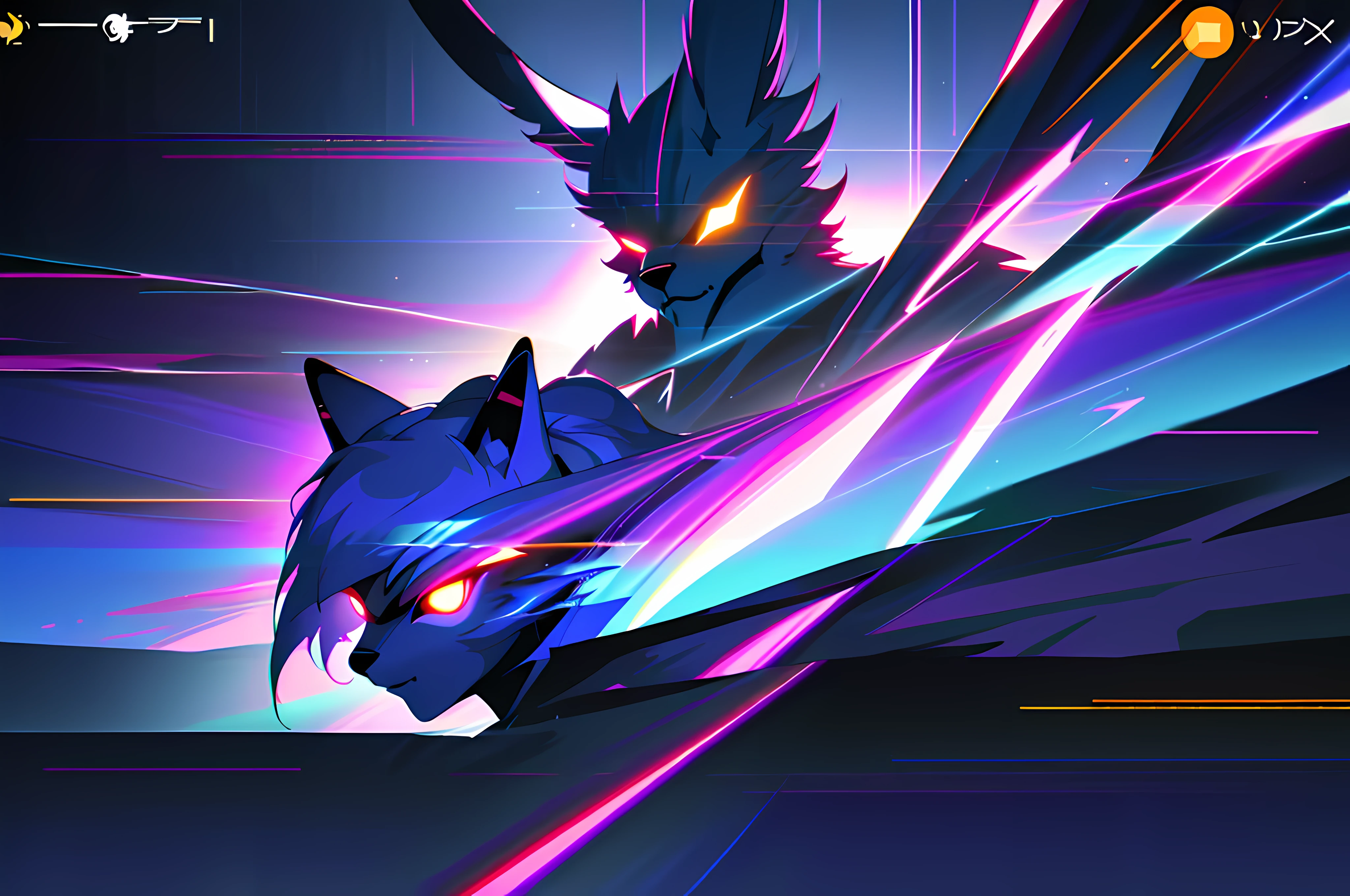 (vintage vhs), (crt screenshot), (Zen, Amy Sol style), running scene from a show about a blue anthro furry kemono rabbit who investigates deep space crime, (vast decrepit scenery:1.2) blame! style, nightmarish illustration, glowing eyes everywhere, intense eye contact, hybrid human / anthro, electrixbunny, rabbit anthro portrait, ((portrait)), bunnypunk, weirdcore voidpunk fursona, wearing bunny ears, cover art with light abstraction, abstract, simple vector art, contemporary Cybernetic art, color gradients, soft color palettes, layered forms, whimsical animation, style Ethereal abstract, 4K, --v6