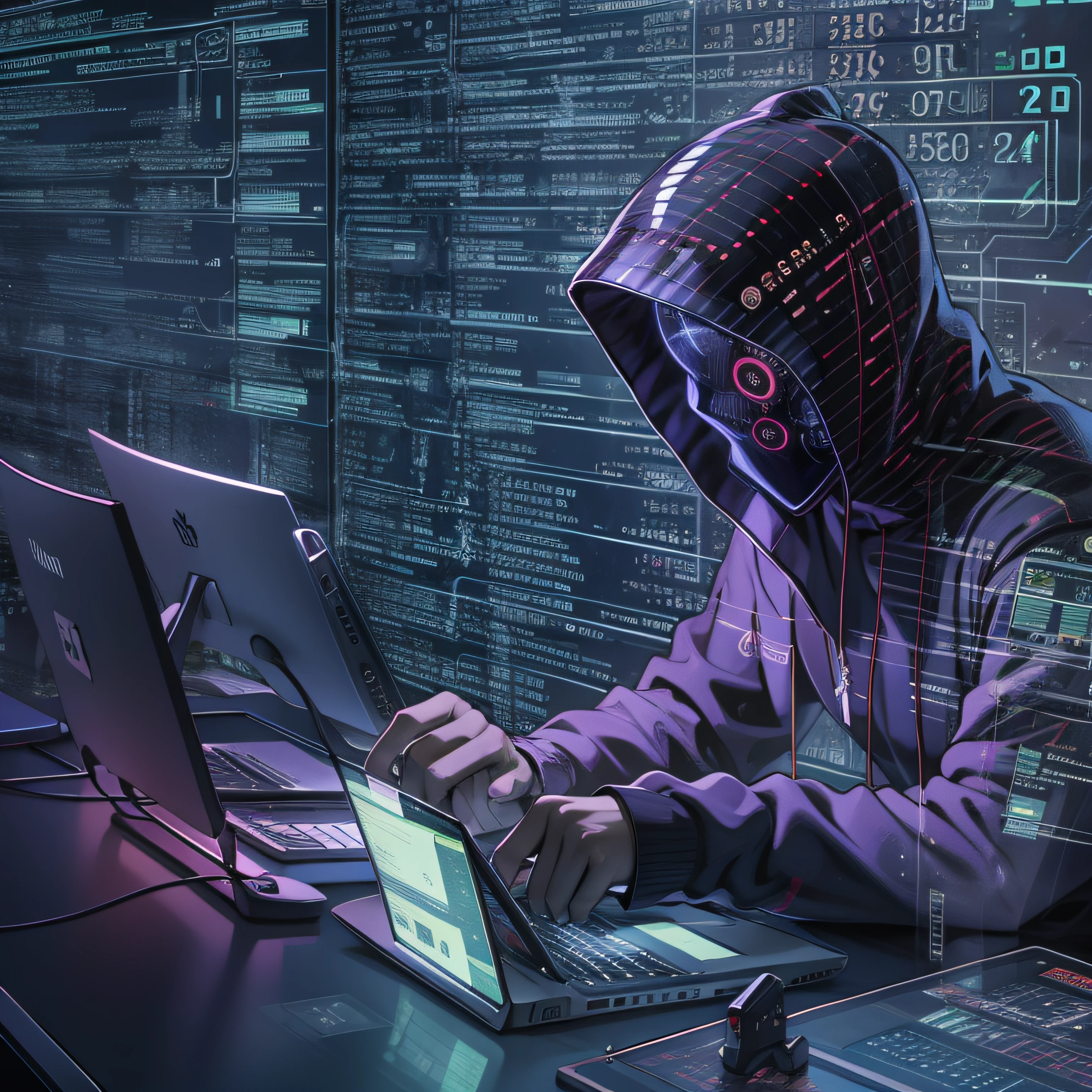 Hacker robando datos personales