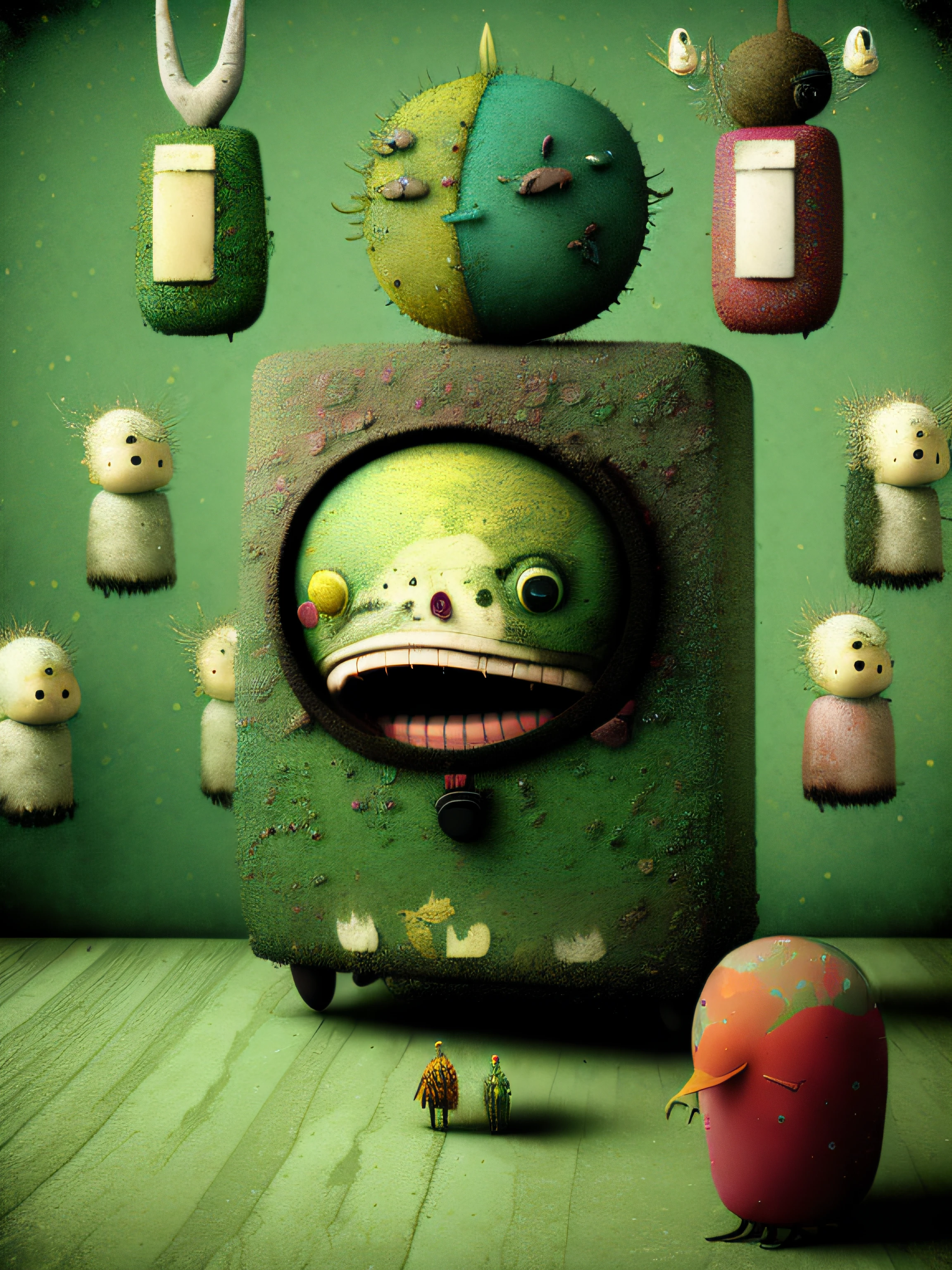 A stranger on the road, colorido, punk, feliz, optimista, don hertzfeldt, Hieronymus Bosch, Gabriel Pacheco