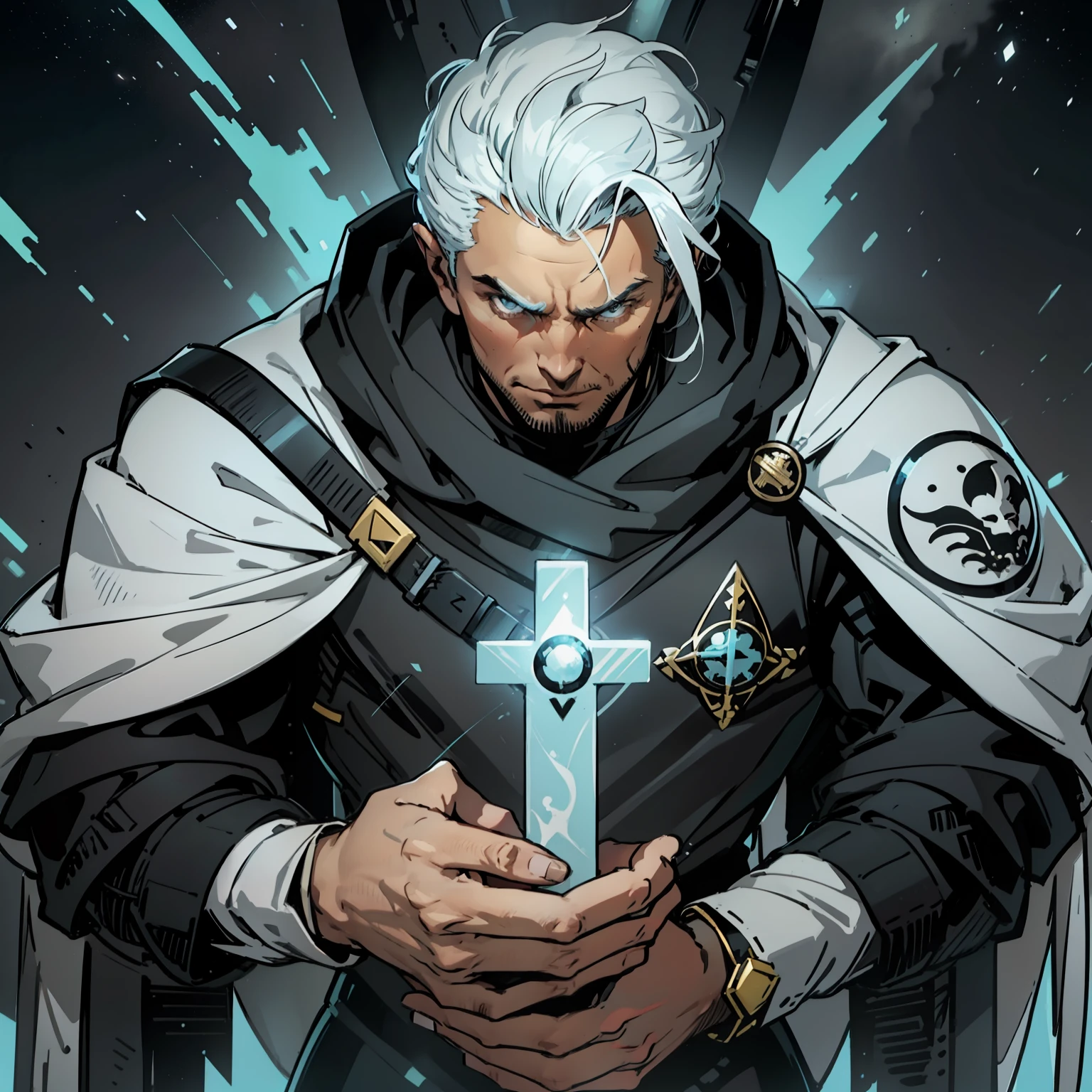 56 anos,cabelo branco,Alexander Cross is the leader of Corporation C.G.E, known for his relentless focus on achieving his goals and growing the corporation. He firmly believes in the superiority of the human race and is willing to do whatever it takes to keep it at the top, even if it means the conquest and domination of other alien races. His father's harsh childhood and influence shaped his personality and firm beliefs.Alexander Cross, leader of Corporation C.G.E, is known for his relentless focus on achieving his goals and growing the corporation. He is likely to feel very fulfilled and satisfied professionally upon seeing C.G.And become a dominant force in the galaxy and achieve your goals. He firmly believes in the superiority of the human race and is willing to do whatever it takes to keep it at the top, which may include the conquest and domination of other alien races. Para ele, o sucesso da C.G.And it is the ultimate measure of your professional achievement.Alexander Cross is known for being an ambitious character, intelligent and charismatic. He has a strong sense of leadership and believes in the strength of the Galactic Corporation C.G.E como o elemento mais importante no universo. No entanto, He is also cruel and despotic, willing to do anything to keep her on top, including threatening, subornar e matar. Ademais, ele tem um lado humano e um amor incondicional por sua esposa e filha, o que o torna um personagem complexo e multifacetado.