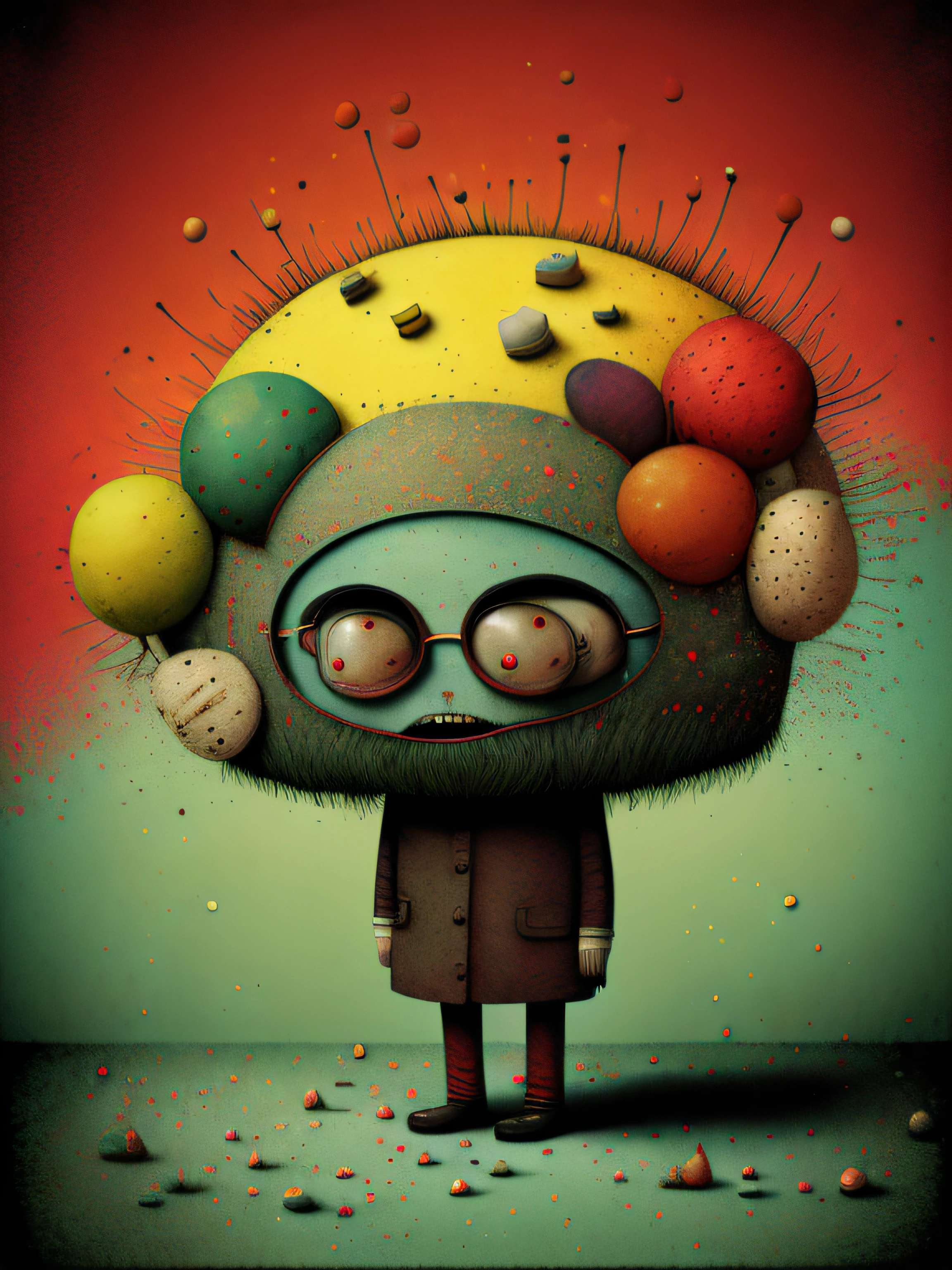 something in the way, colorful, punk, happy, upbeat, don hertzfeldt, Hieronymus Bosch, Gabriel Pacheco
