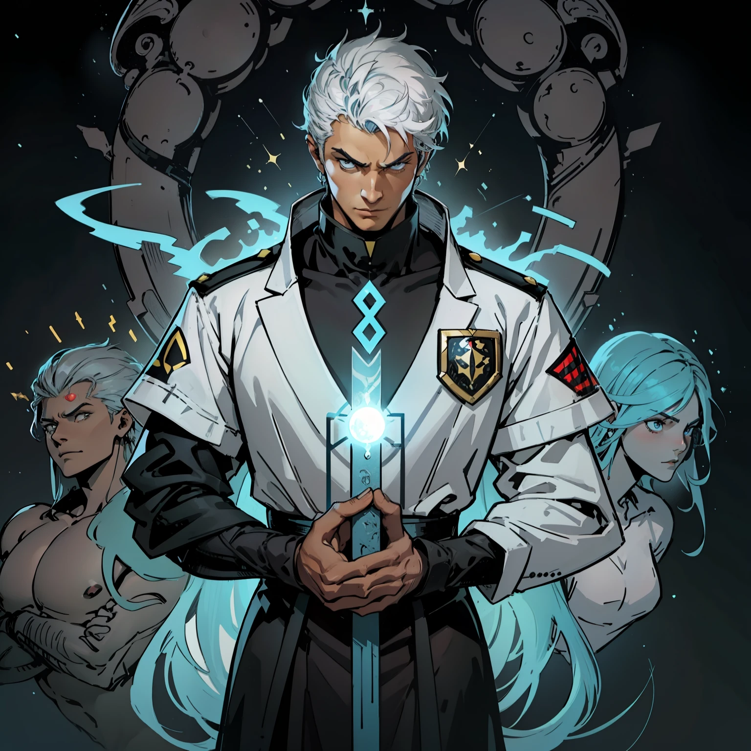 Fantasia espacial, scientific fiction,56 anos,cabelo branco,Alexander Cross is the leader of Corporation C.G.E, known for his relentless focus on achieving his goals and growing the corporation. He firmly believes in the superiority of the human race and is willing to do whatever it takes to keep it at the top, even if it means the conquest and domination of other alien races. His father's harsh childhood and influence shaped his personality and firm beliefs.Alexander Cross, leader of Corporation C.G.E, is known for his relentless focus on achieving his goals and growing the corporation. He is likely to feel very fulfilled and satisfied professionally upon seeing C.G.And become a dominant force in the galaxy and achieve your goals. He firmly believes in the superiority of the human race and is willing to do whatever it takes to keep it at the top, which may include the conquest and domination of other alien races. Para ele, o sucesso da C.G.And it is the ultimate measure of your professional achievement.Alexander Cross is known for being an ambitious character, intelligent and charismatic. He has a strong sense of leadership and believes in the strength of the Galactic Corporation C.G.E como o elemento mais importante no universo. No entanto, He is also cruel and despotic, willing to do anything to keep her on top, including threatening, subornar e matar. Ademais, ele tem um lado humano e um amor incondicional por sua esposa e filha, o que o torna um personagem complexo e multifacetado.fantasia espacial, scientific fiction, homen velho, velho