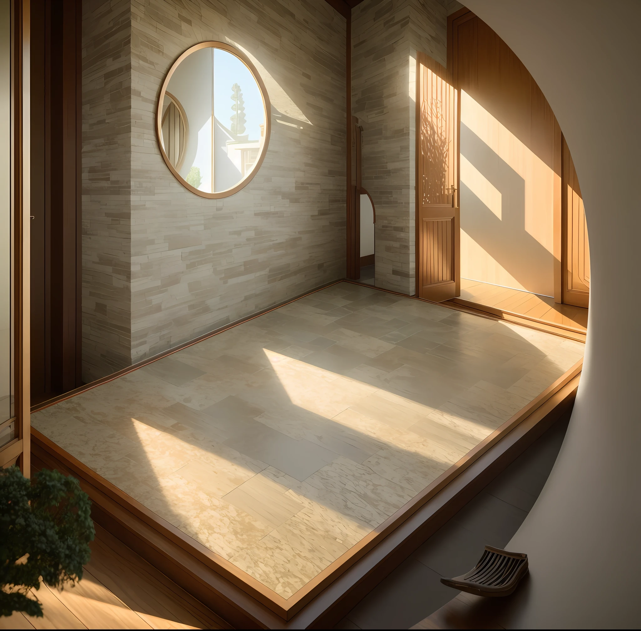 The outdoor scene has a strong Chinese style and a light-colored window scene,Sunny daytime,Light and shadow interlace,Create stunning visuals。The whole scene is dominated by light colors,Great,Keep the door open。As far as the eye can see is a spacious and elegant courtyard,Covered with lightweight masonry floors,A faint glow emanated from outside。Sunlight shines through the trees,The reflection leaves a mottled faint color on the ground,Presents a typical Chinese architectural style。From a distance,The carvings are beautifully gorgeous,real rendering,Not a night view,Best quality at best,highly detailed,tmasterpiece,ultra - detailed,Extremely detailed CG unifies 8K, 8K, tmasterpiece,best qualityer, 8K, tmasterpiece, best qualtiy, high qulity, high detal, super detailing, A high resolution, hyper HD,Complete and unified