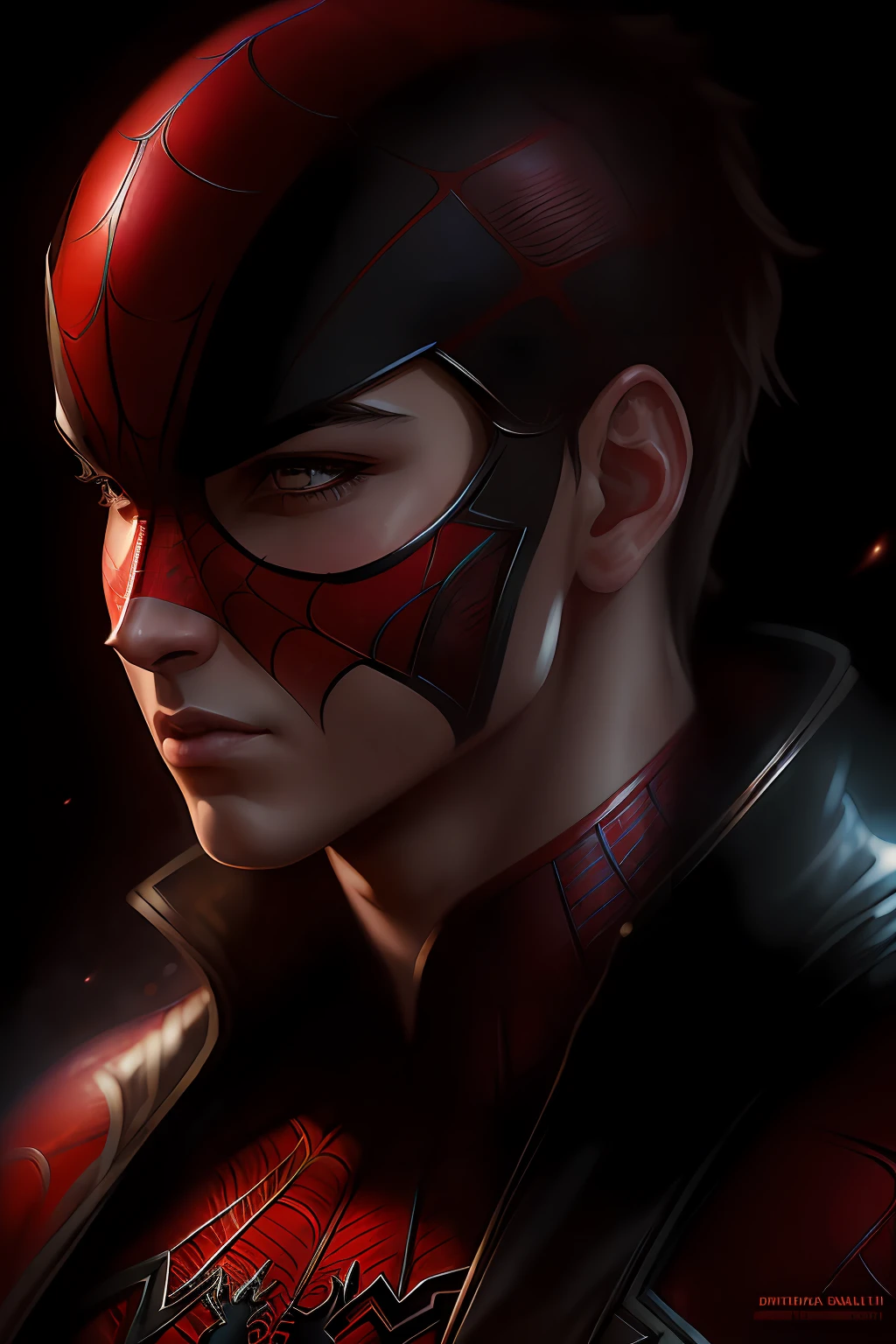 (Award Winning Digital Artwork:1.3) of (Sketch:1.3),(Energetic:1.3) Spidey, EmmaRob,CGSociety,ArtStation,(Saturated:1.3),(close portrait:1.3),(Feminine:1.4),(beautiful:1.4),(attractive:1.3),handsome,calendar pose,perfectly detailed eyes,studio lighting,thematic background