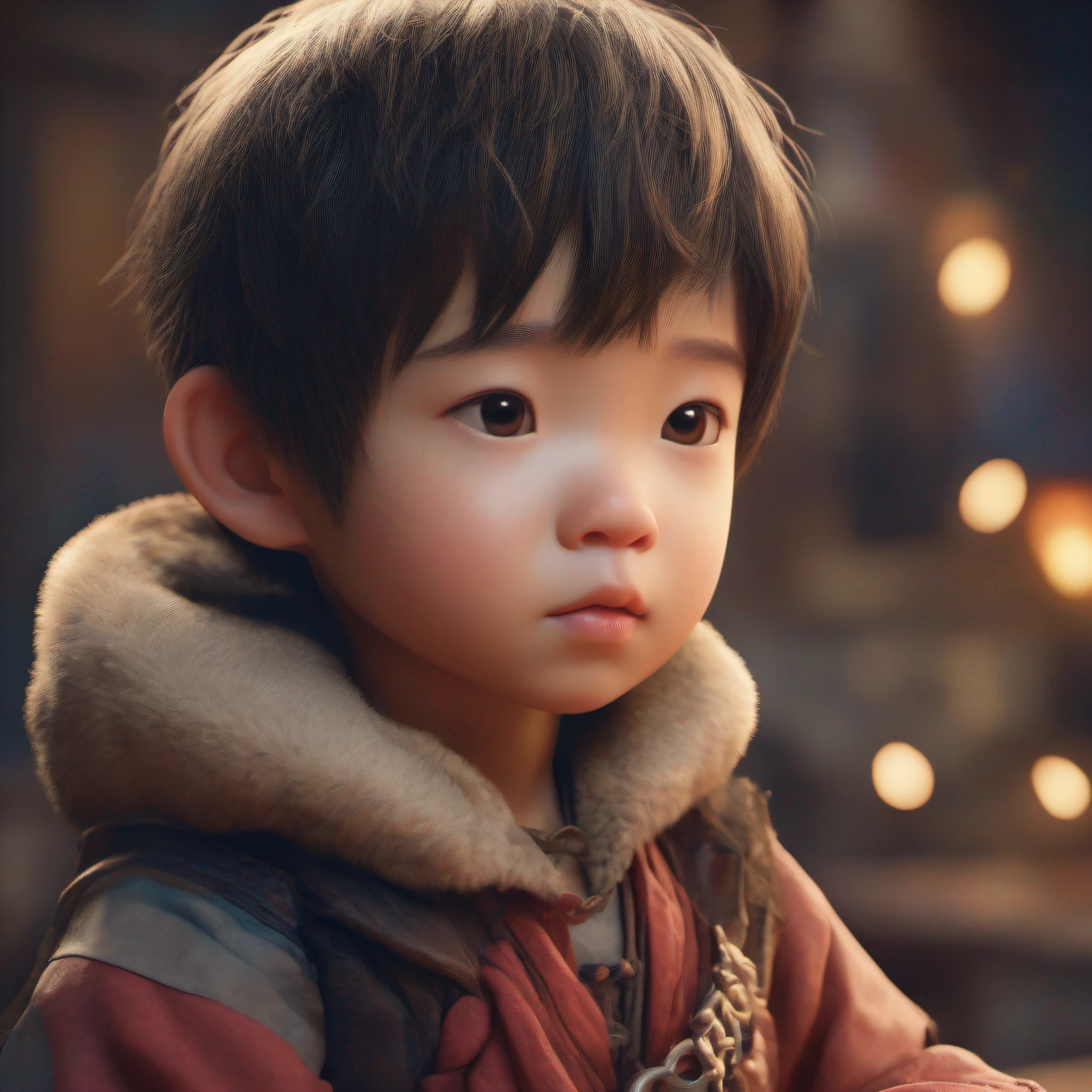 a cute little jack chan character, intrinsic details, masterpiece, hyper realistic , hd , 8k