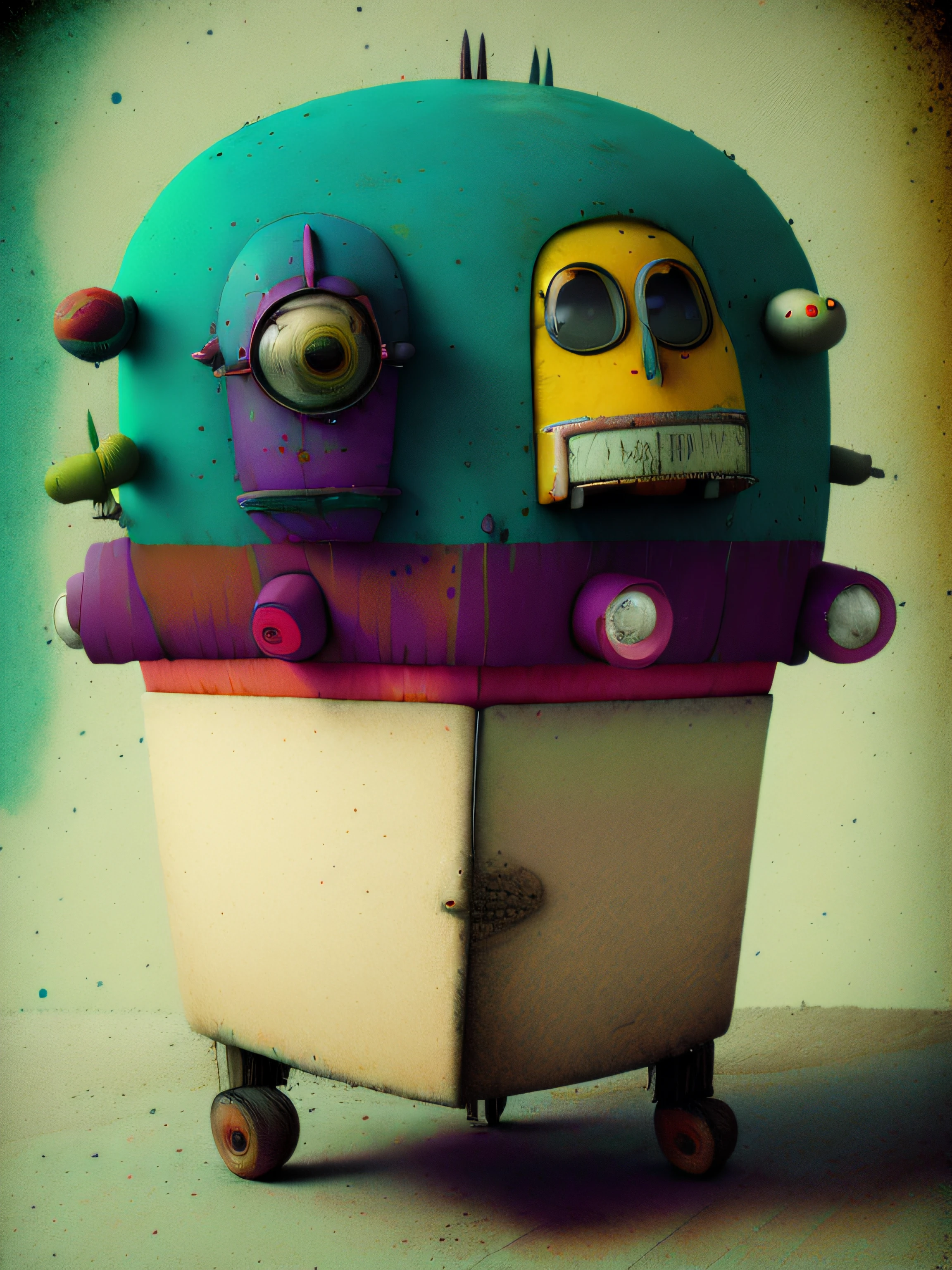 A strange vehicle on the road, colorido, punk, feliz, optimista, Don Hertzfeldt, El Bosco, Gabriel Pacheco