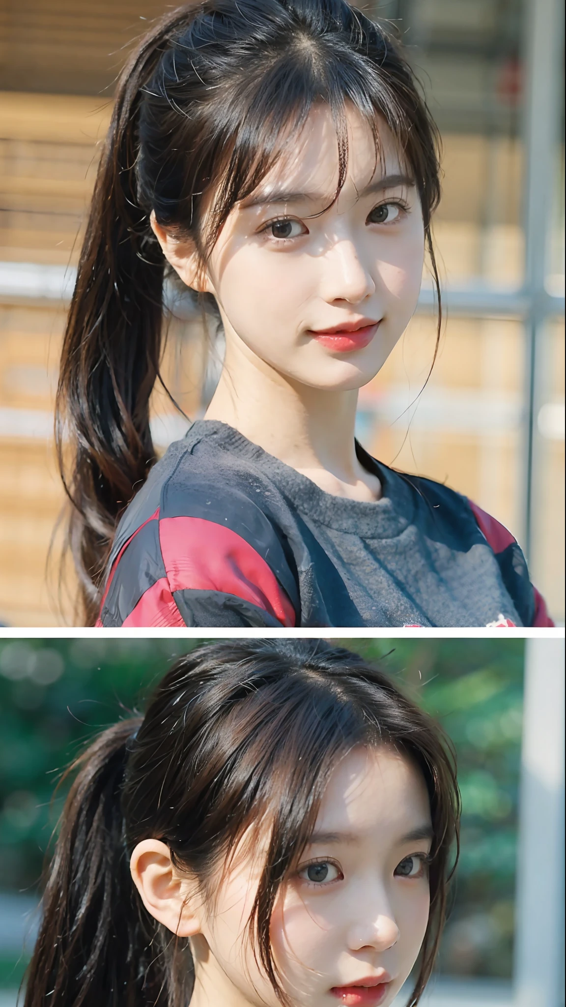 best qualtiy,tmasterpiece,超高分辨率,(realisticlying:1.4),1girll,High ponytail