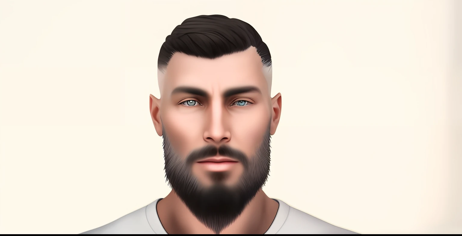 realistic portrait of a bearded man mix pdalns