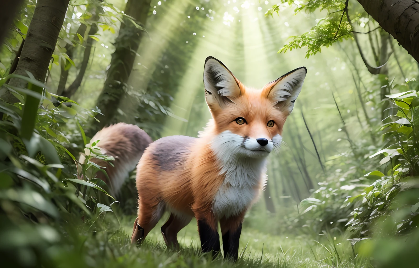 "A fox named Felix on an exciting adventure in a sun-drenched forest. Felix's curious eyes ((this)) fixated on a sparkling, mystical diamond he found among the trees. The rays of sunlight ((this:0.7)) filtering through the leaves, casting a magical glow upon the precious gem, 4k, realistic" --auto --s2