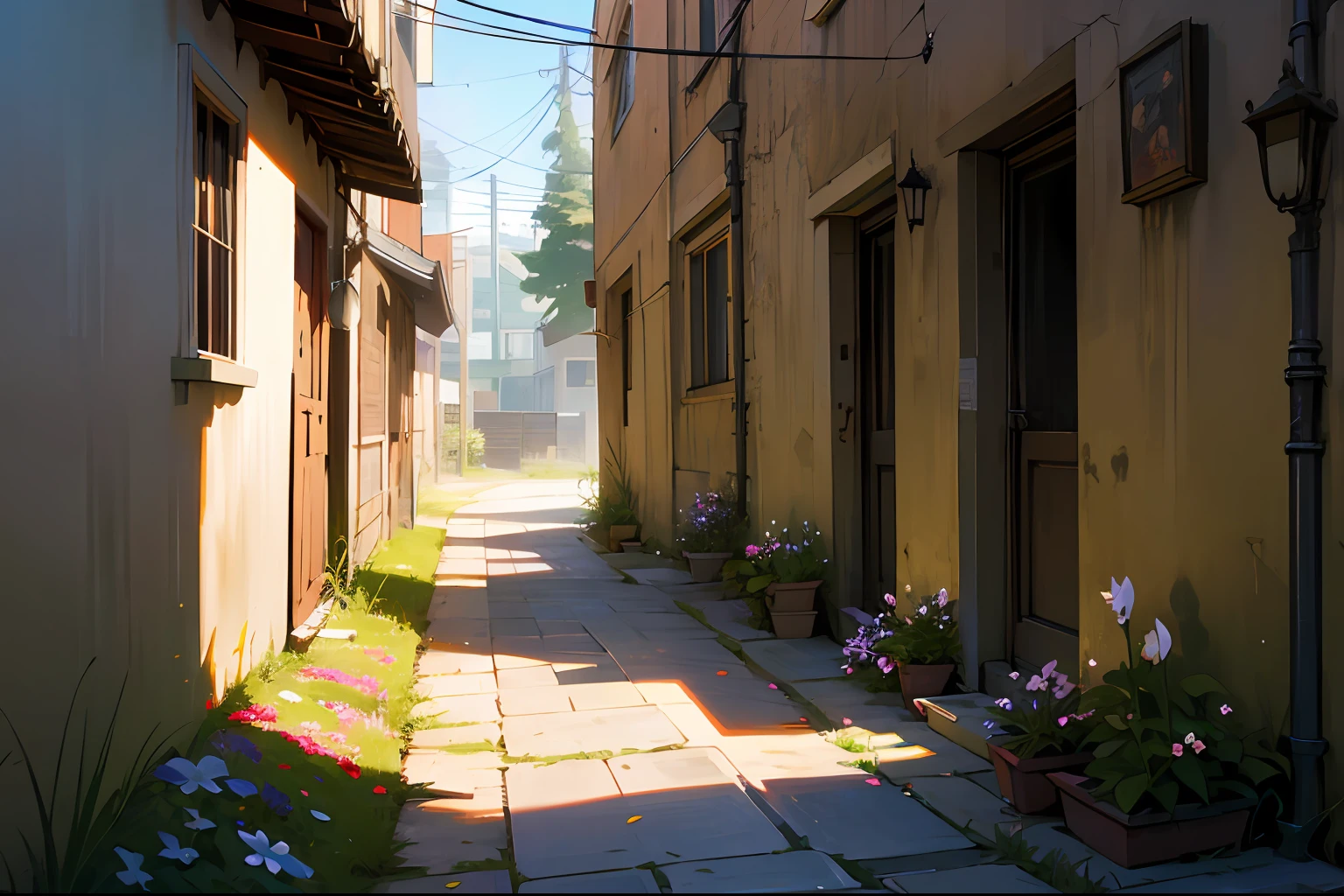 ultra HD picture quality,Wallpapers，weeds，fresh flowers，Old house，the street，alleys，