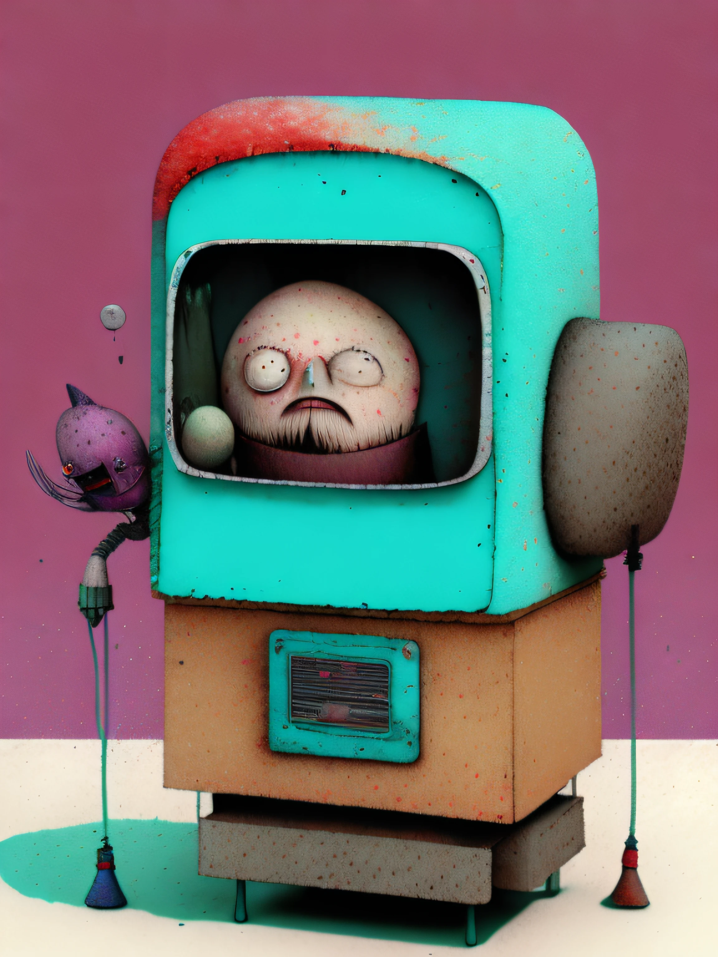 Strange ice cream machine, colorido, punk, feliz, optimista, Don Hertzfeldt, El Bosco, Gabriel Pacheco