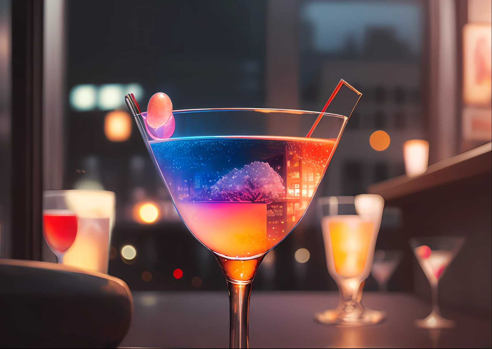 cocktailworld, no humans, scenery, street, window, depth of field , ((blurry background)),
masterpiece, best quality, ultra detail,