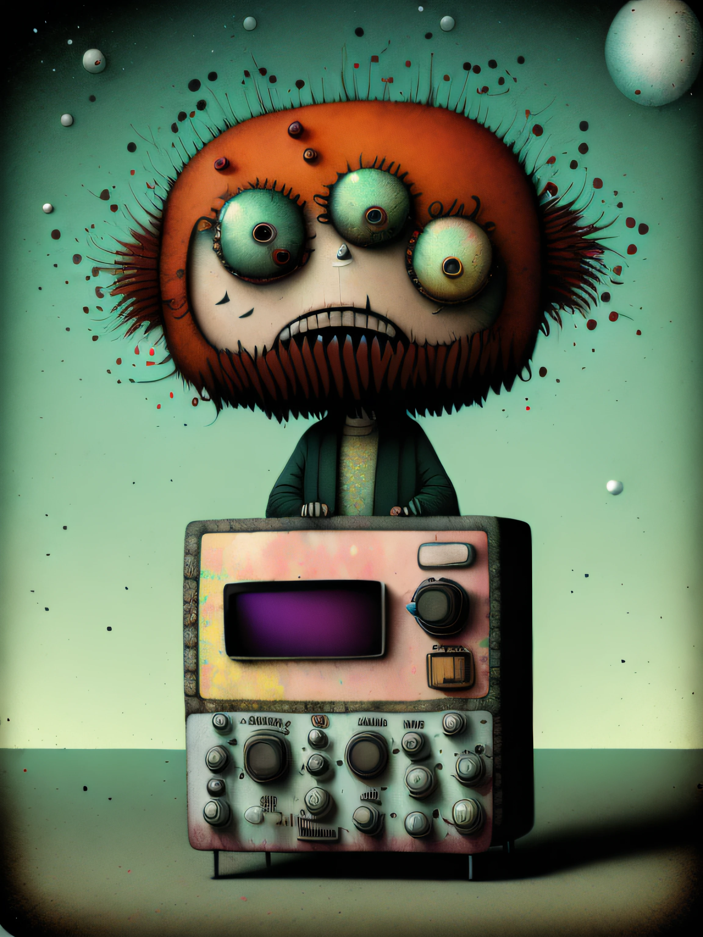 telefono movil , colorido, punk, feliz, optimista, Don Hertzfeldt, El Bosco, Gabriel Pacheco